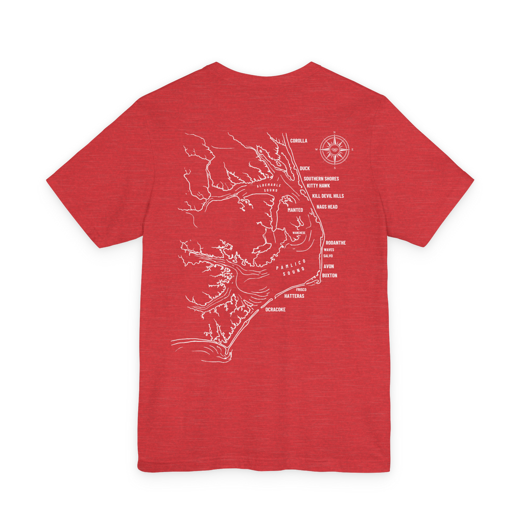 Outer Banks, NC Map Tee | Custom Coordinates