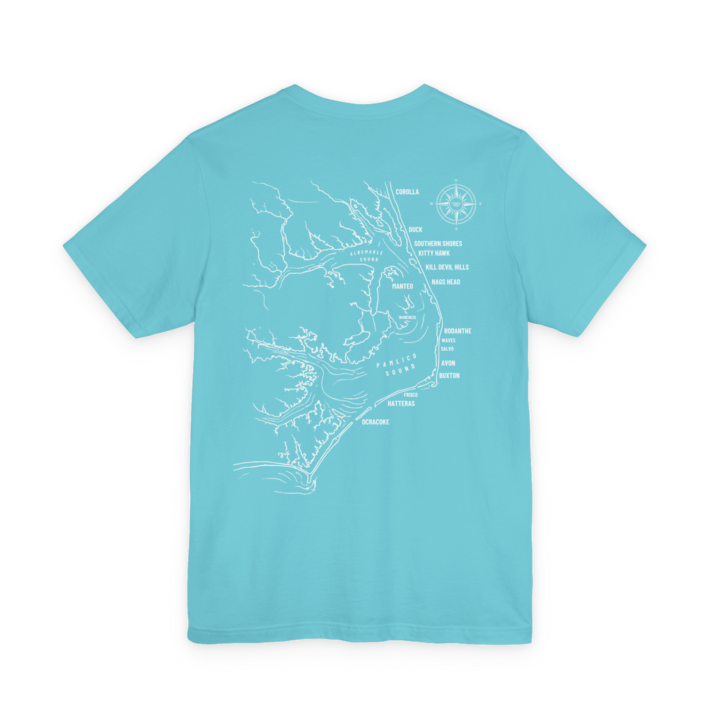 Outer Banks, NC Map Tee | Custom Coordinates