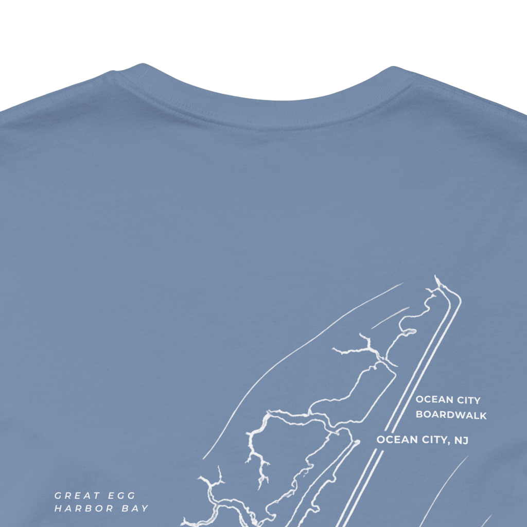 Ocean City, NJ Map Tee