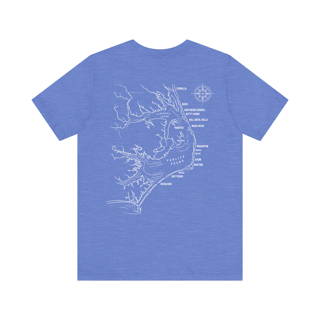 Outer Banks, NC Map Tee