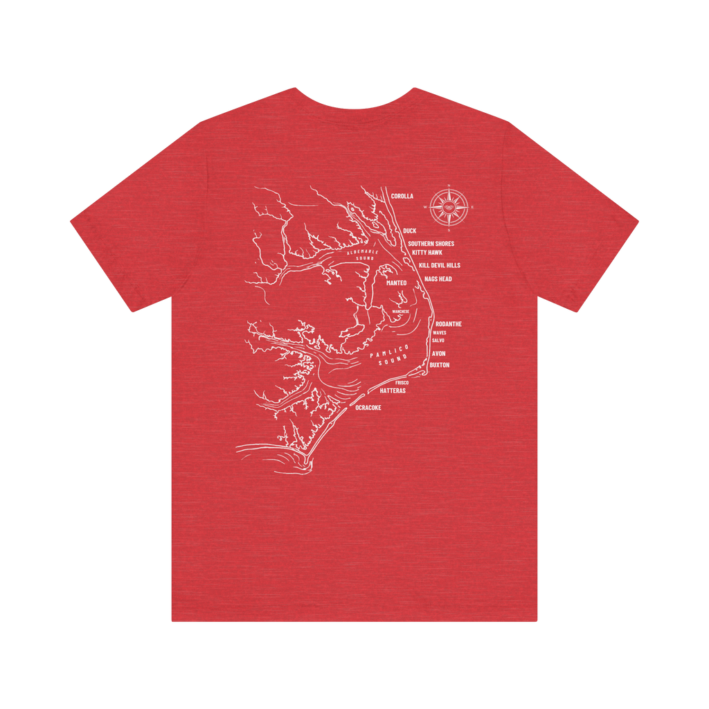 Outer Banks, NC Map Tee