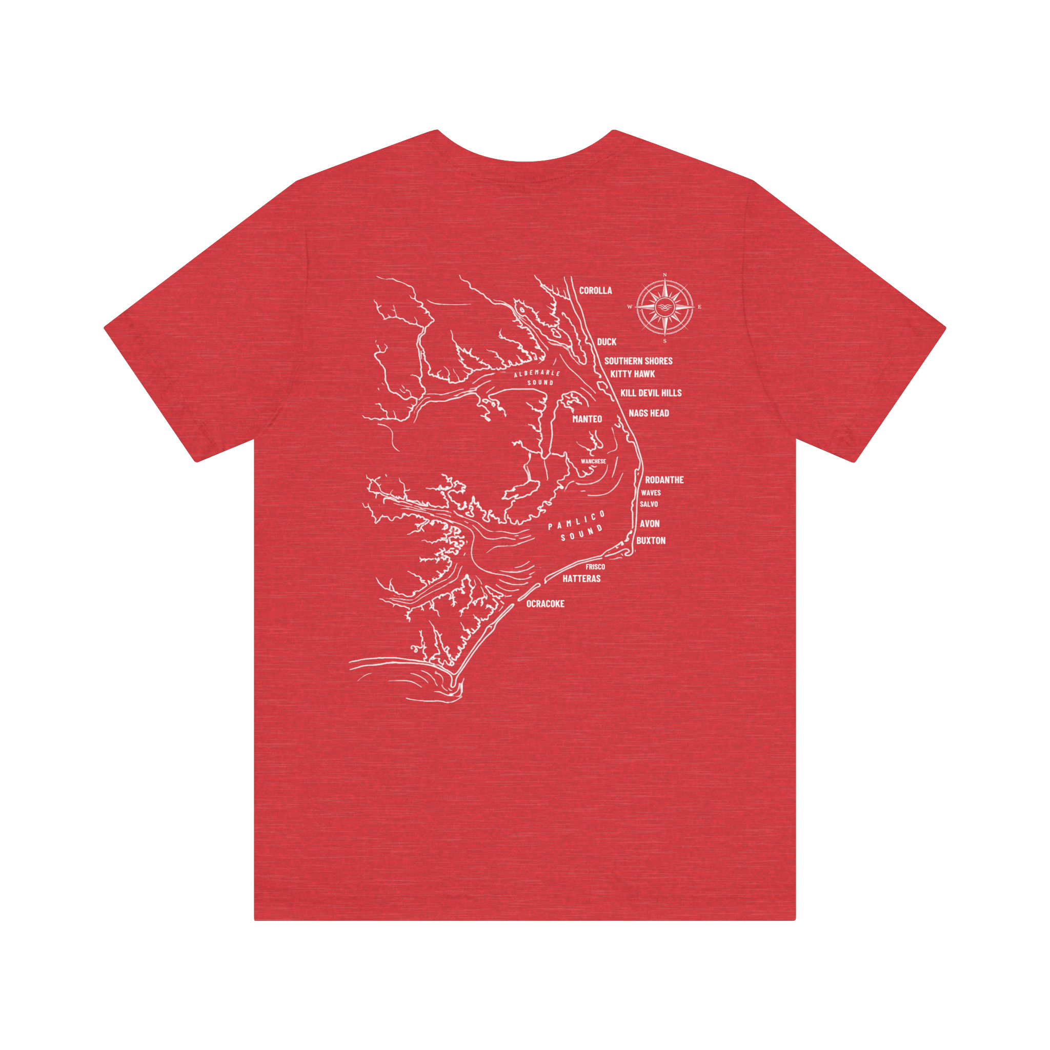 Outer Banks, NC Map Tee
