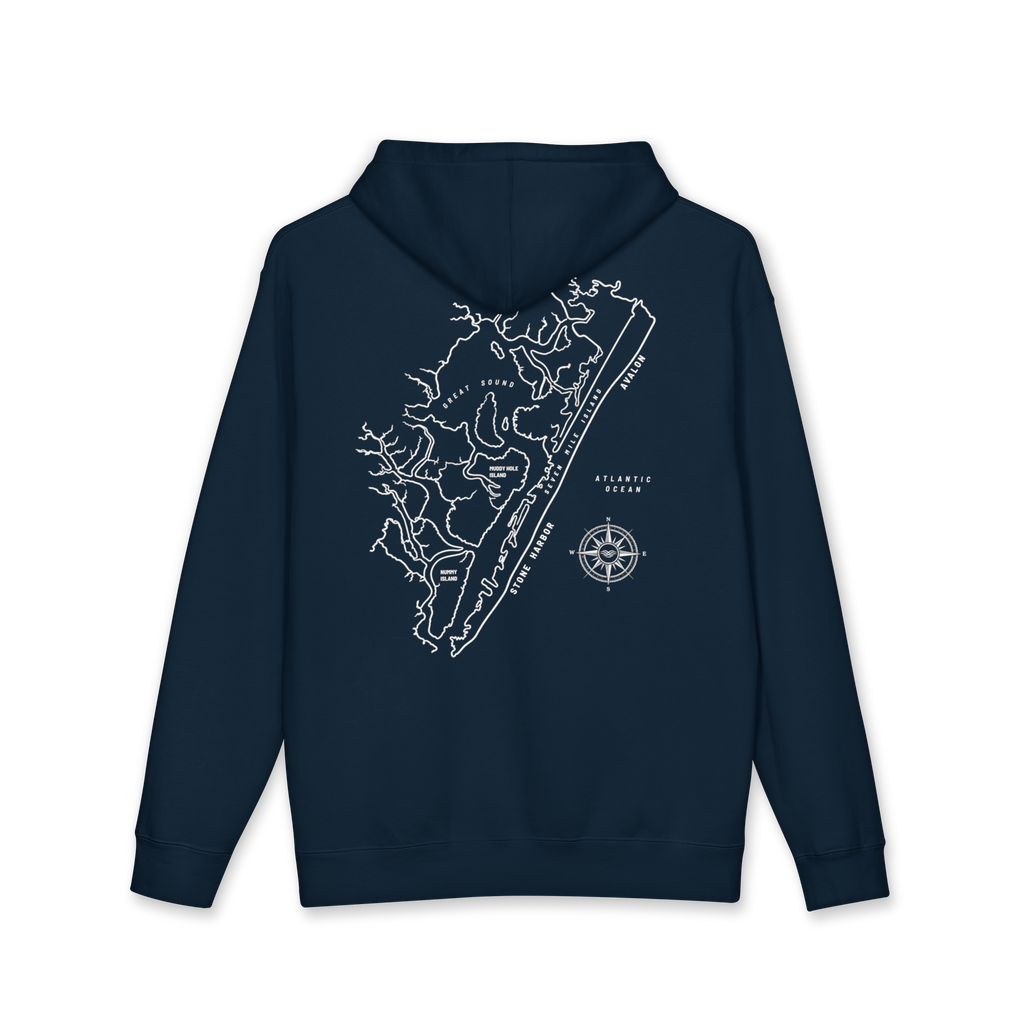 Stone Harbor | Avalon Map Hoodie (Seven Mile Island)