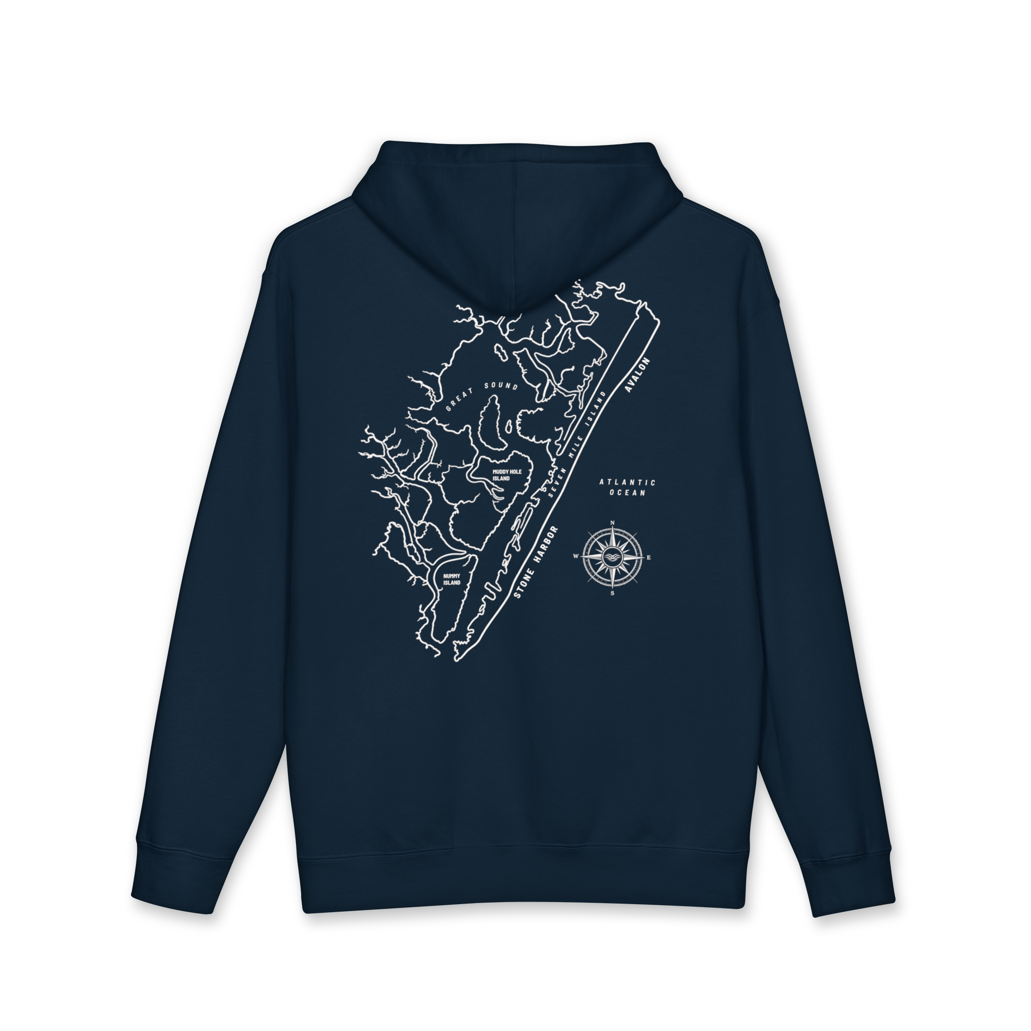 Stone Harbor | Avalon Map Hoodie (Seven Mile Island)