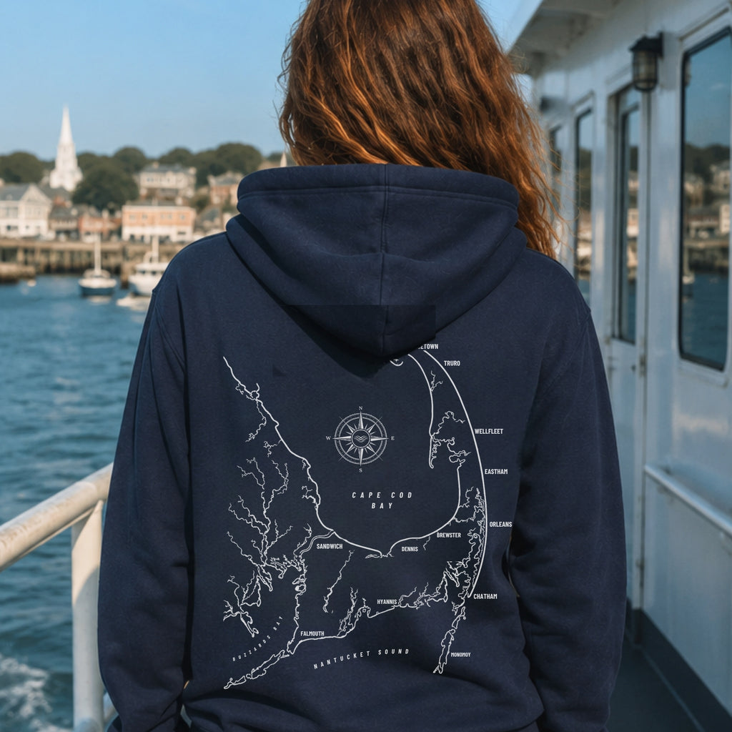 Cape Cod Map Hoodie