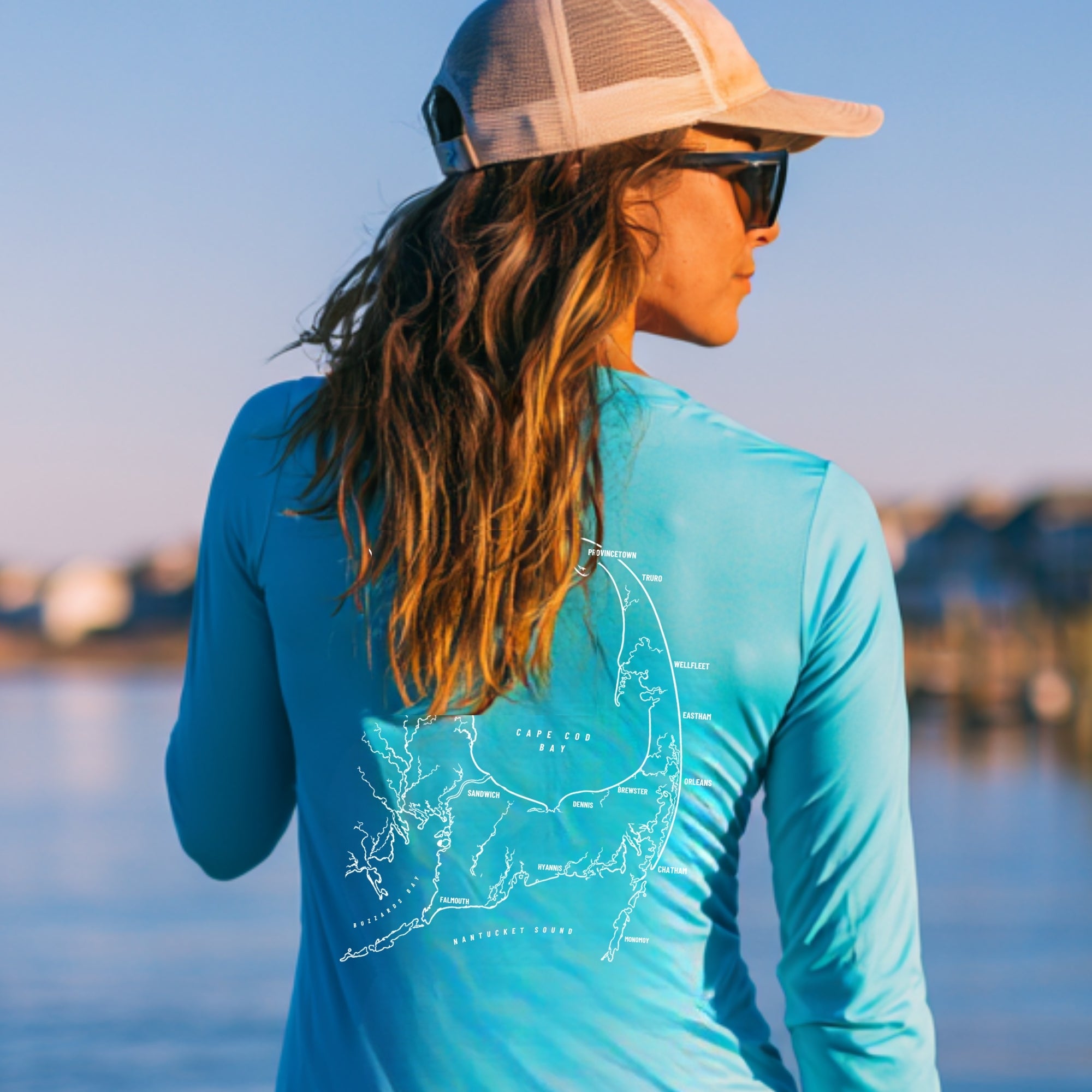 Cape Cod Map + Coordinates UPF 50+ Sun Shirt
