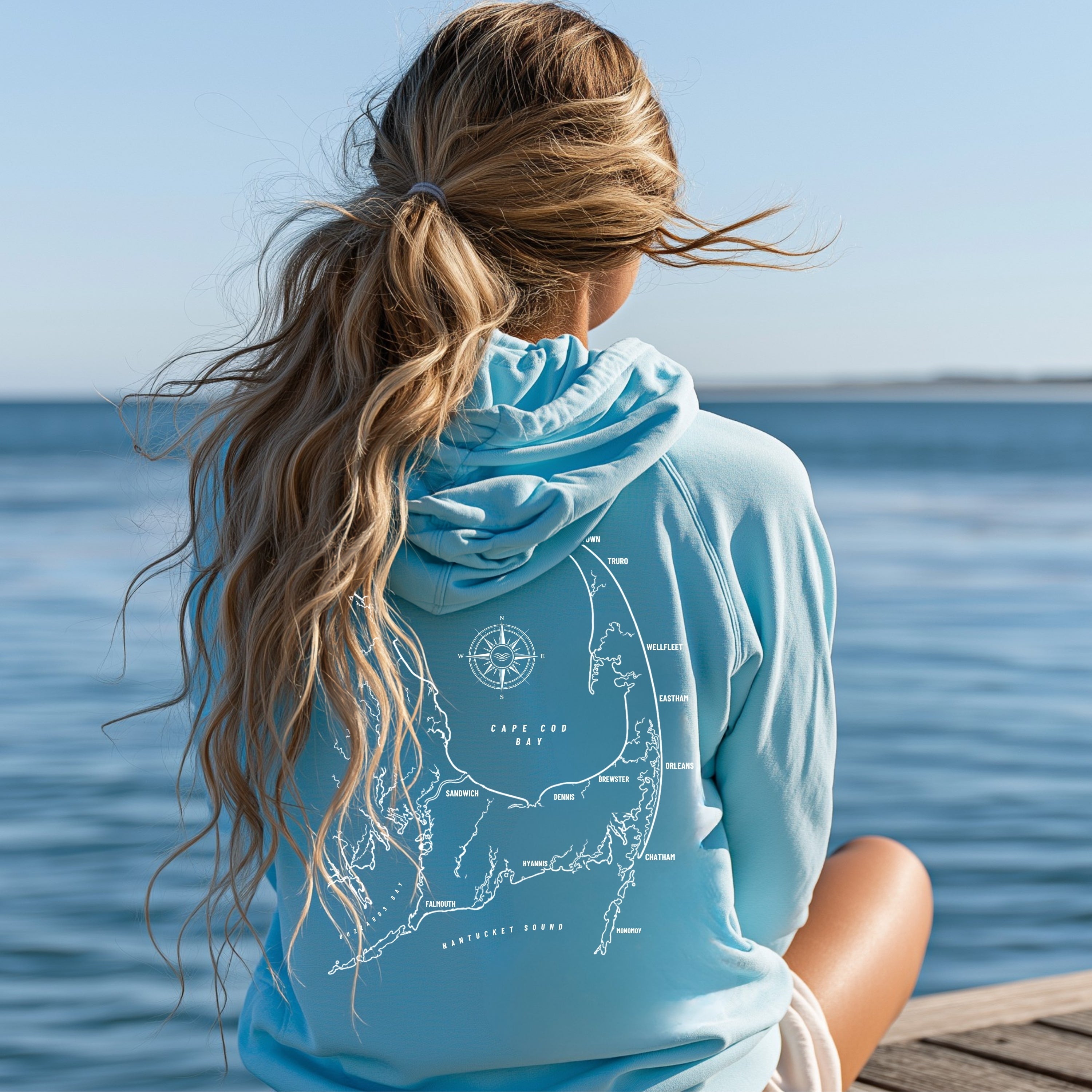 Cape Cod Map Hoodie