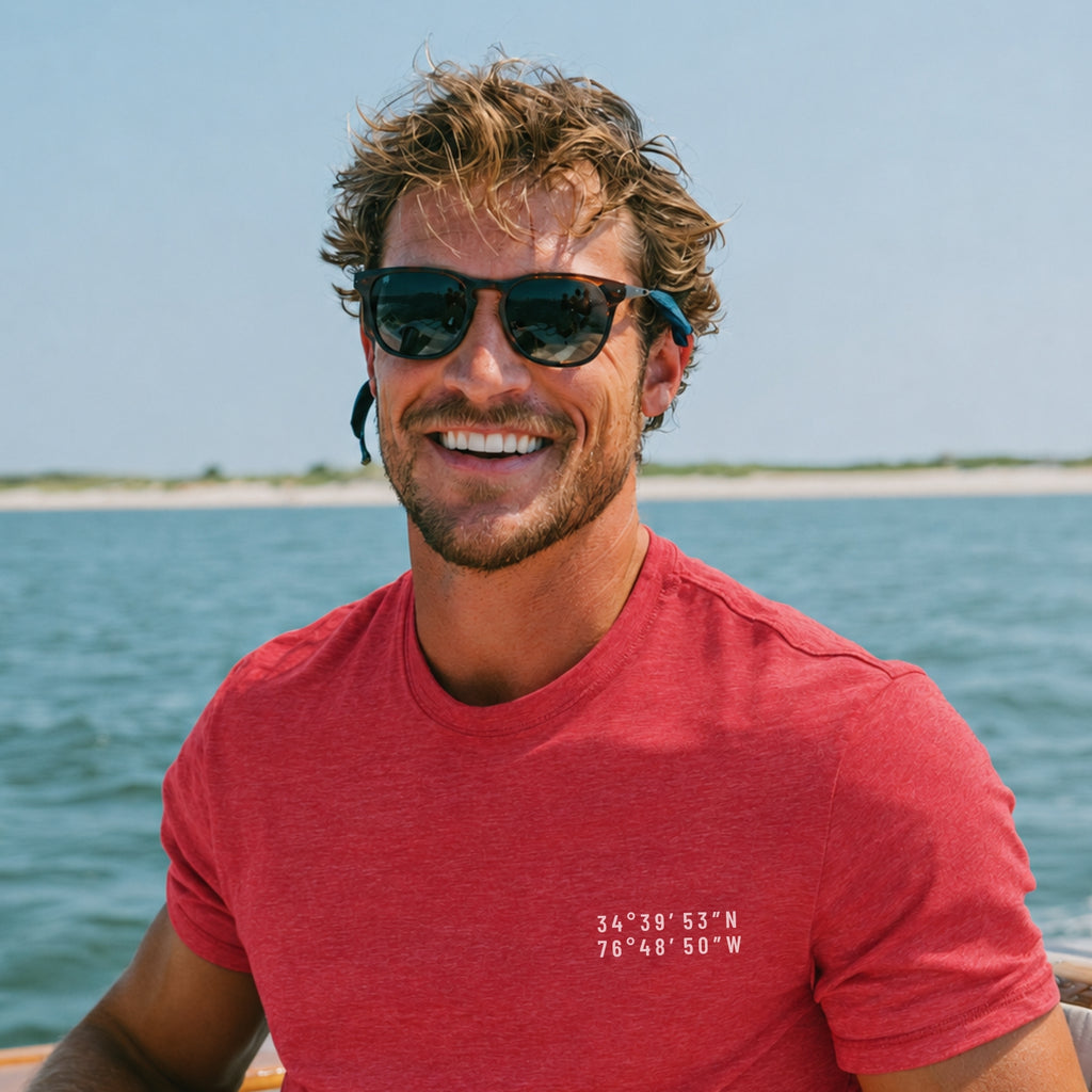 Crystal Coast, NC Map Tee