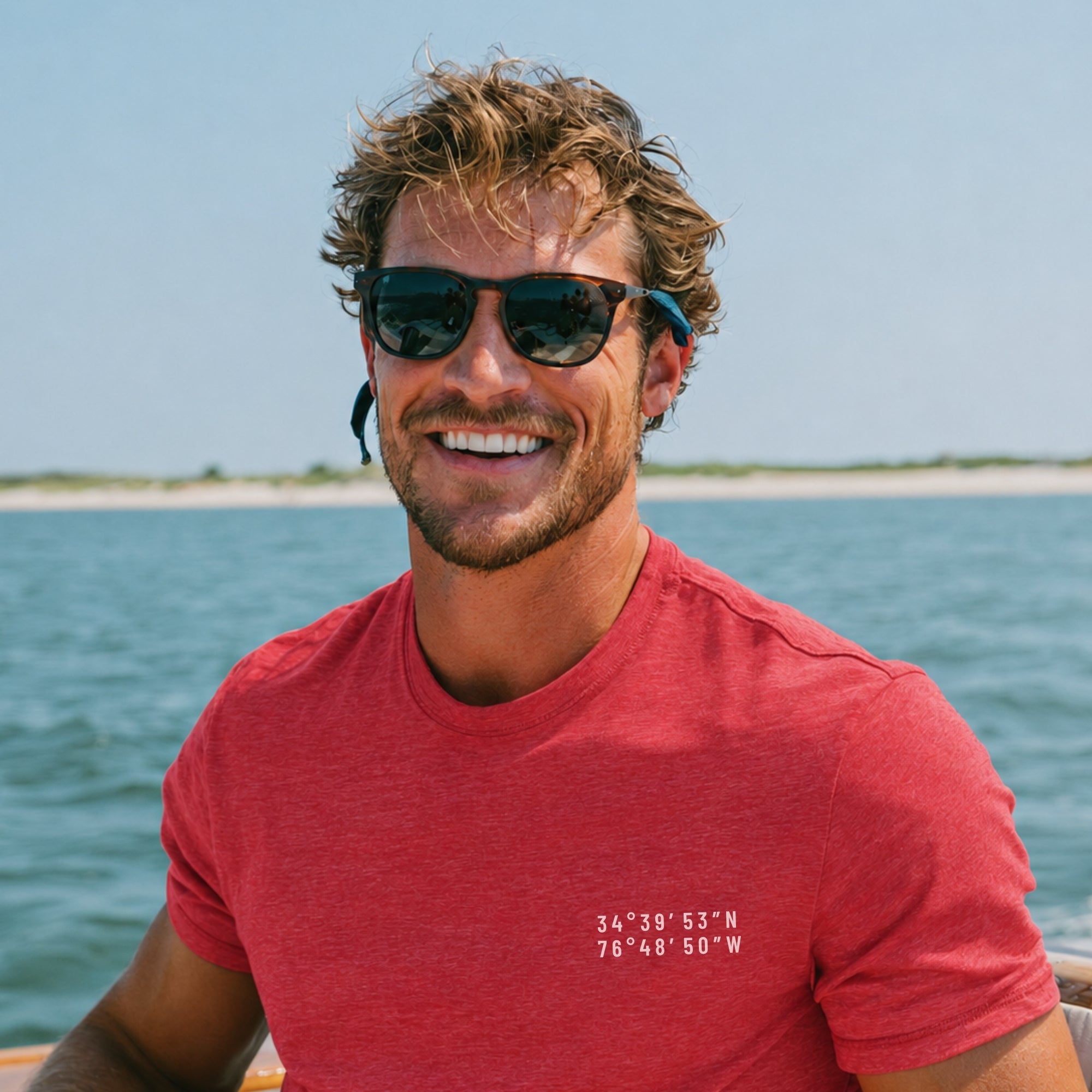Crystal Coast, NC Map Tee