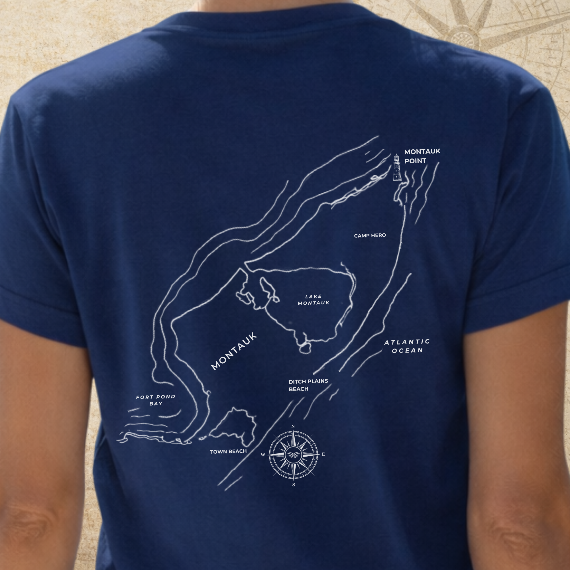 Montauk Map Tee
