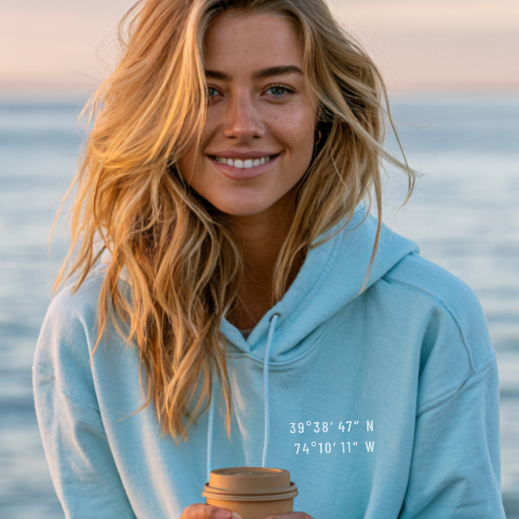 Long Beach Island, NJ Map Hoodie
