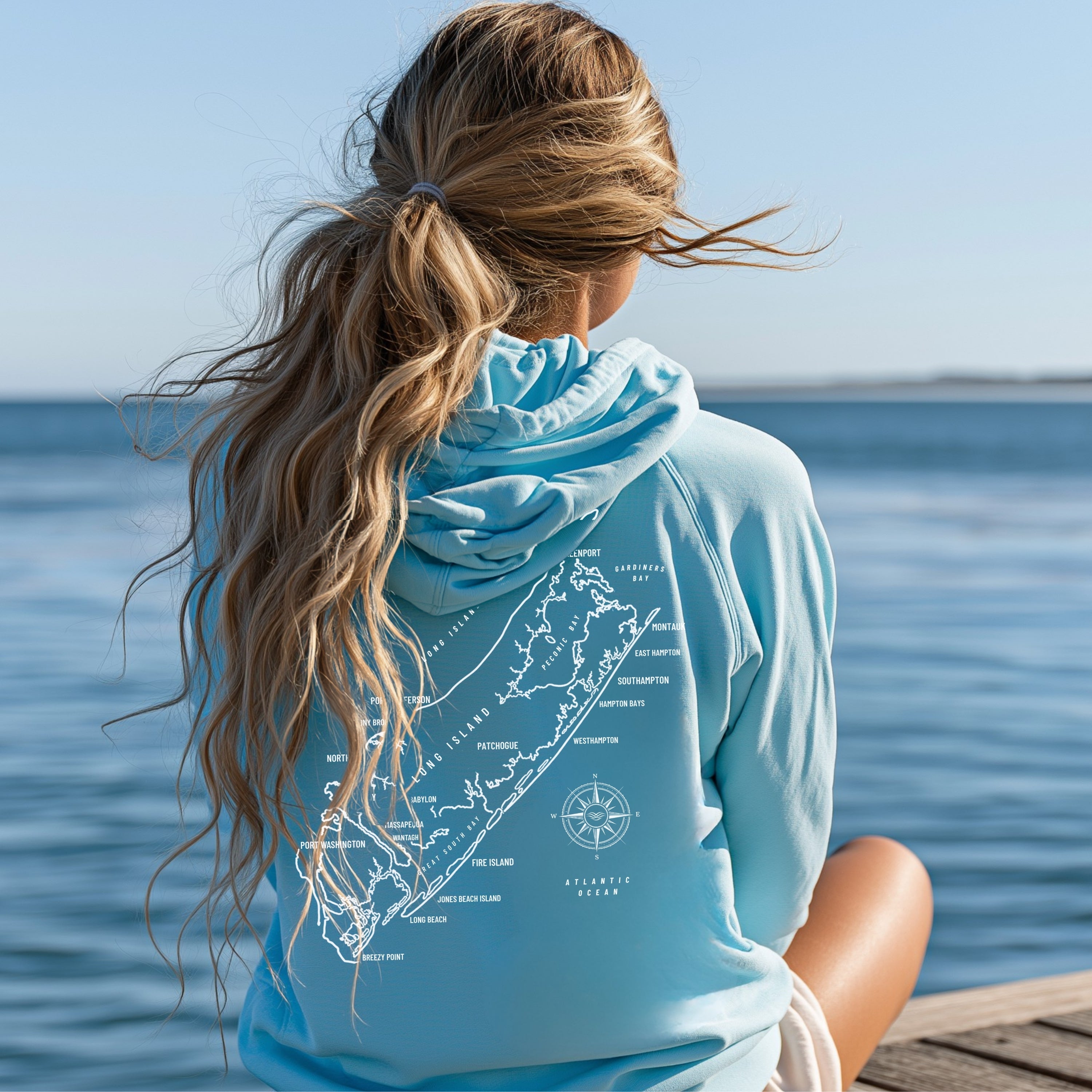 Long Island Map Hoodie