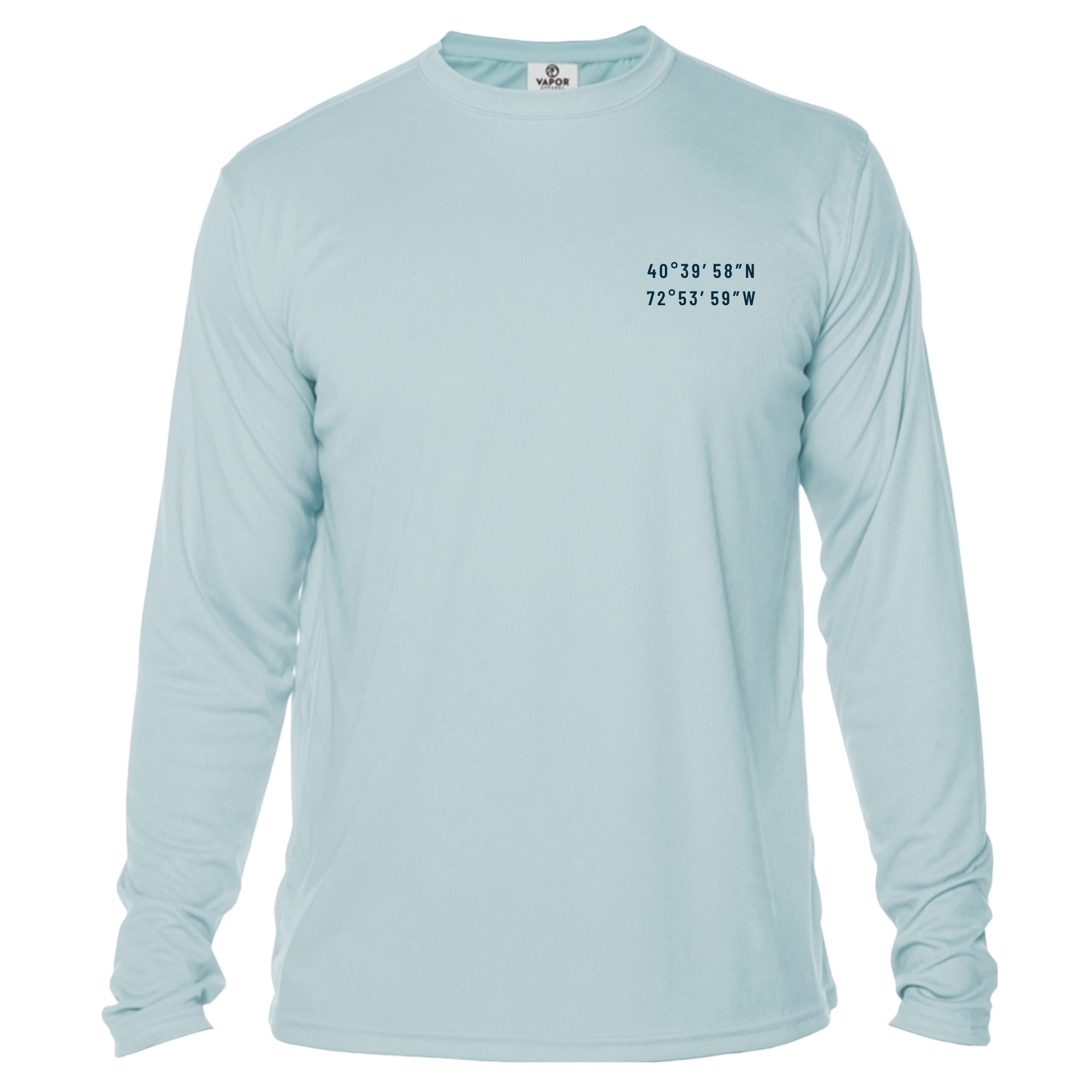 Long Island Map + Coordinates UPF 50+ Sun Shirt