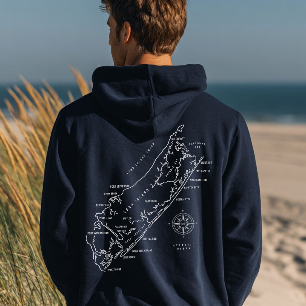Long Island Map Hoodie
