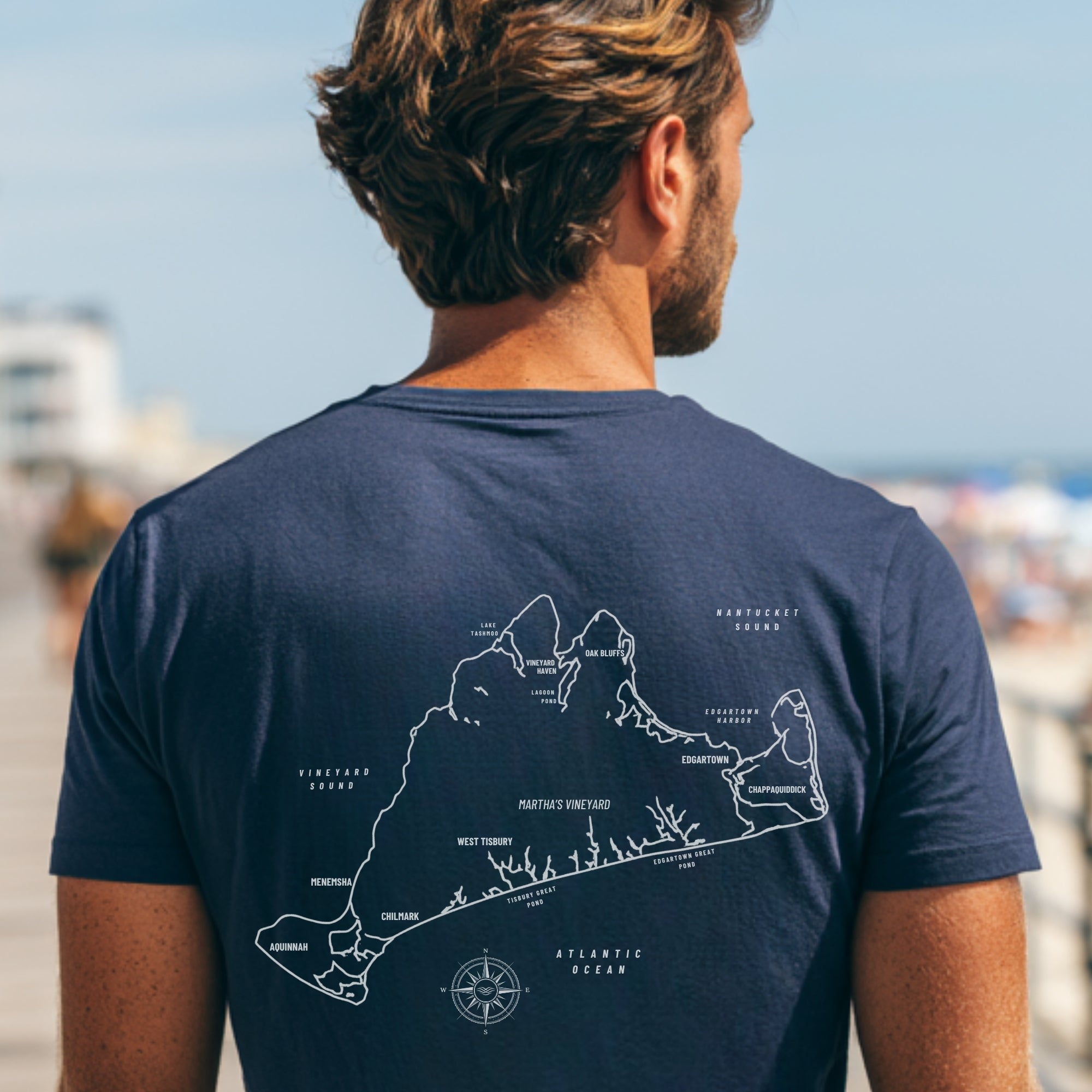 Martha's Vineyard Map Tee
