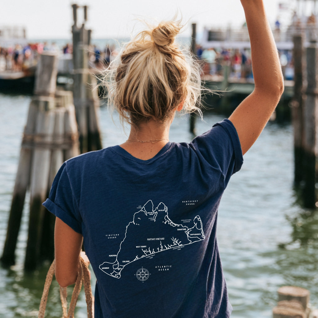 Martha's Vineyard Map Tee