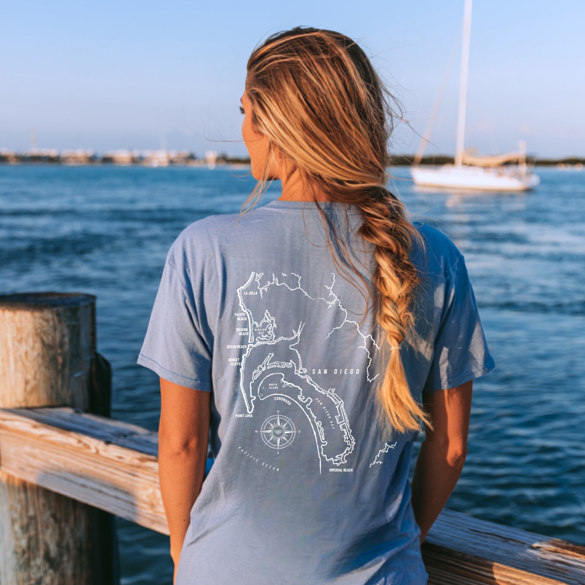 San Diego, CA Map Tee