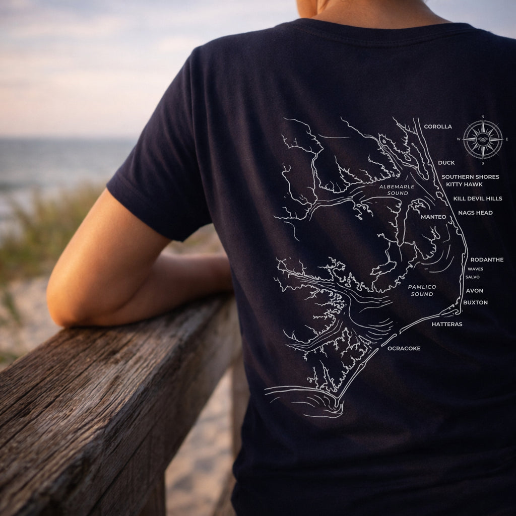 Outer Banks, NC Map Tee