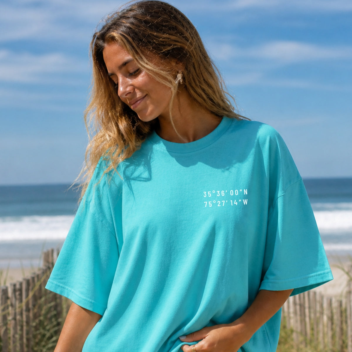 Outer Banks, NC Map Tee | Custom Coordinates