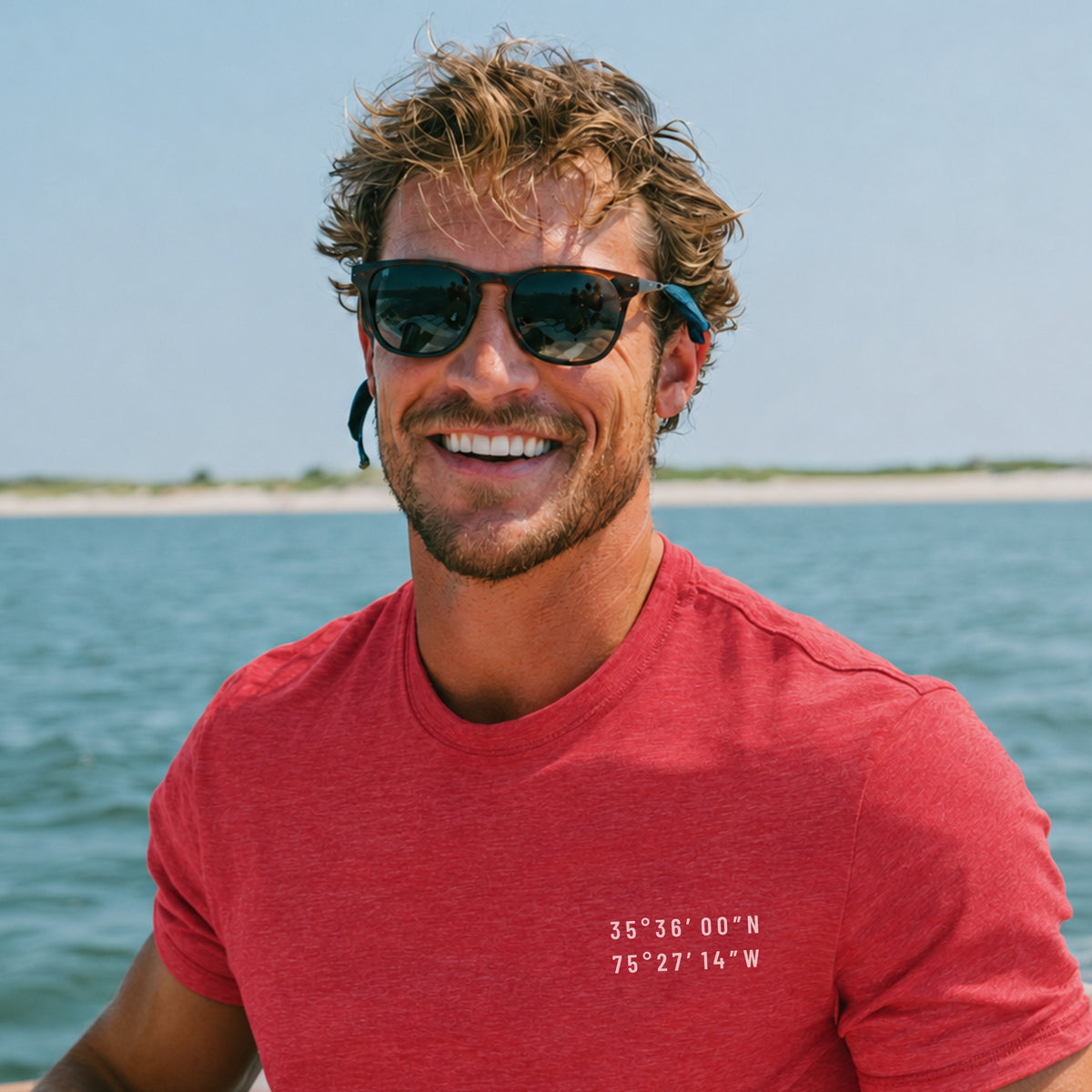 Long Beach Island, NJ Map Tee — Custom Coordinates