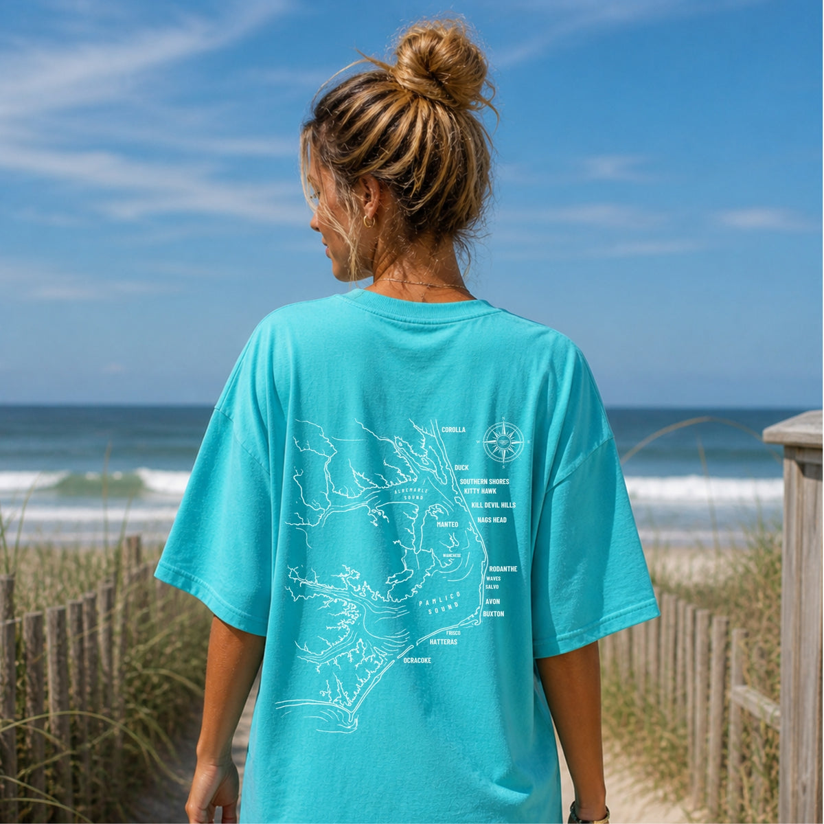 Outer Banks, NC Map Tee | Custom Coordinates