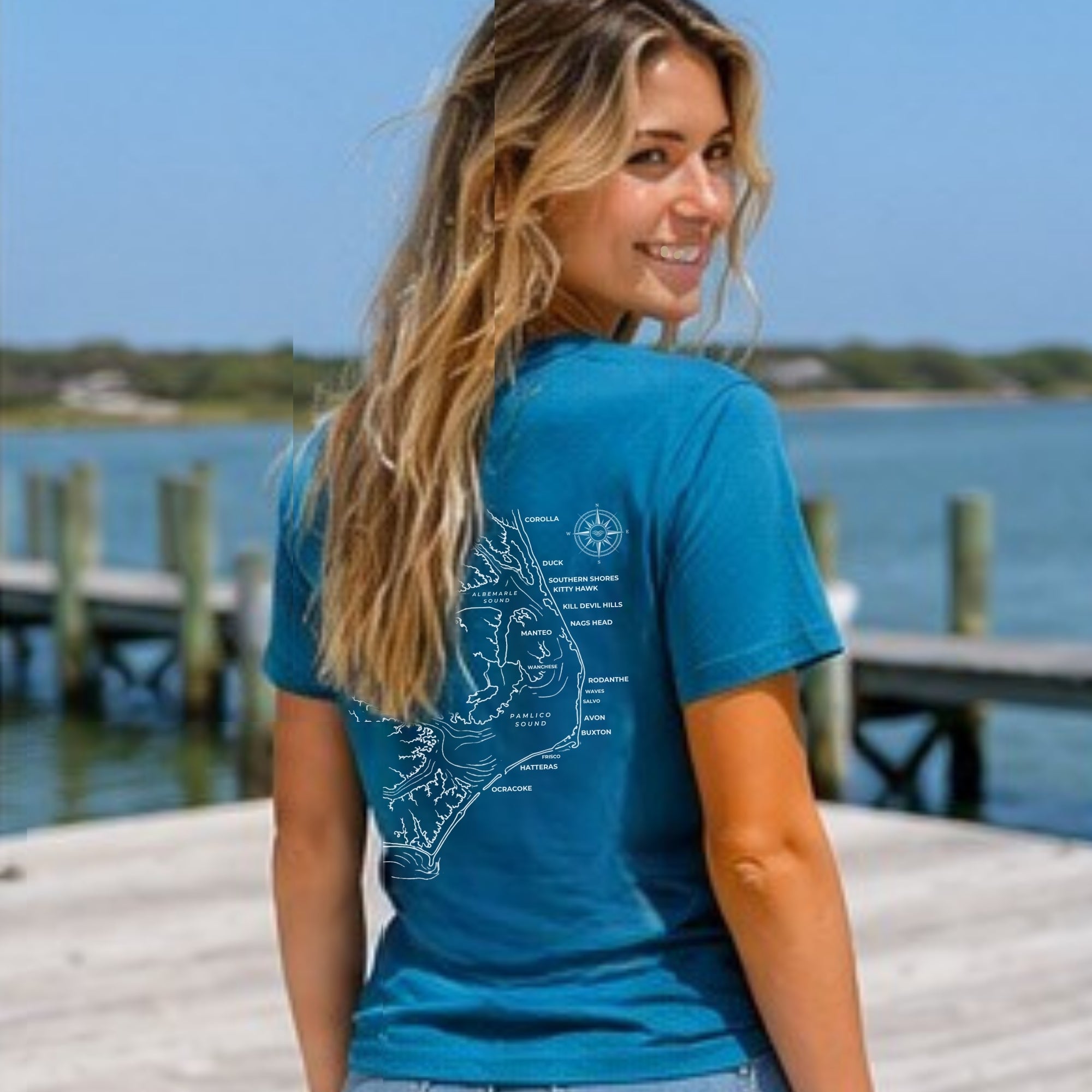 Outer Banks, NC Map Tee