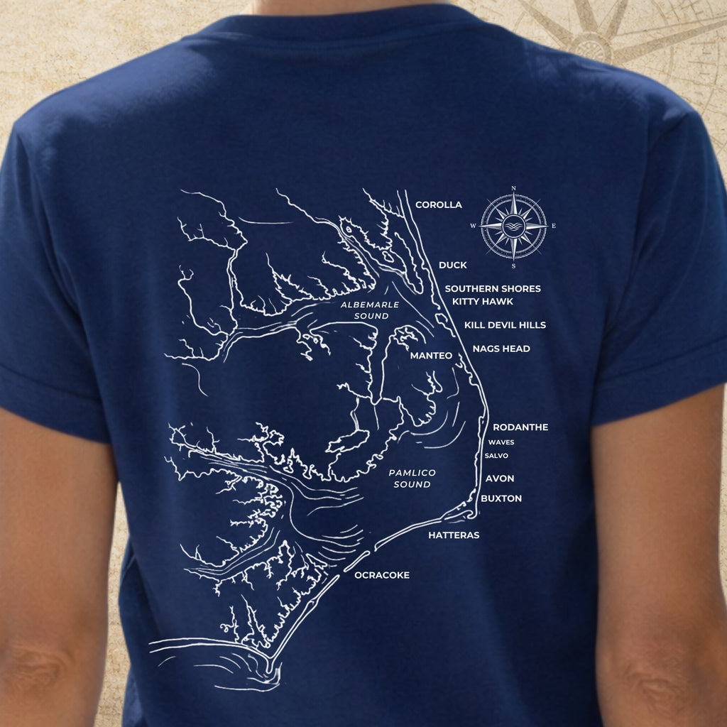 Outer Banks, NC Map Tee