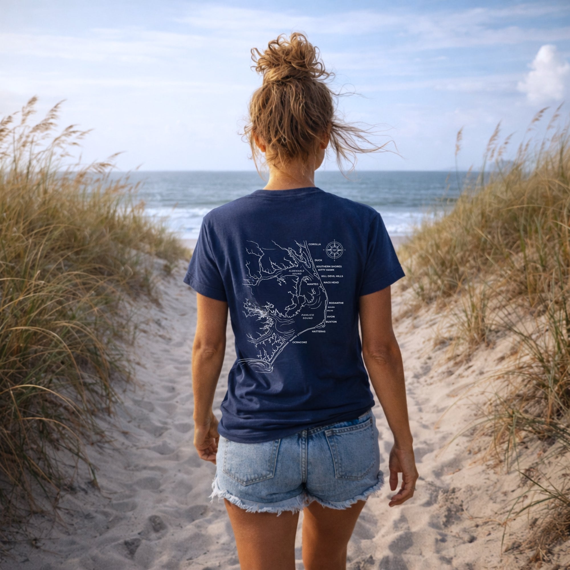 Outer Banks, NC Map Tee