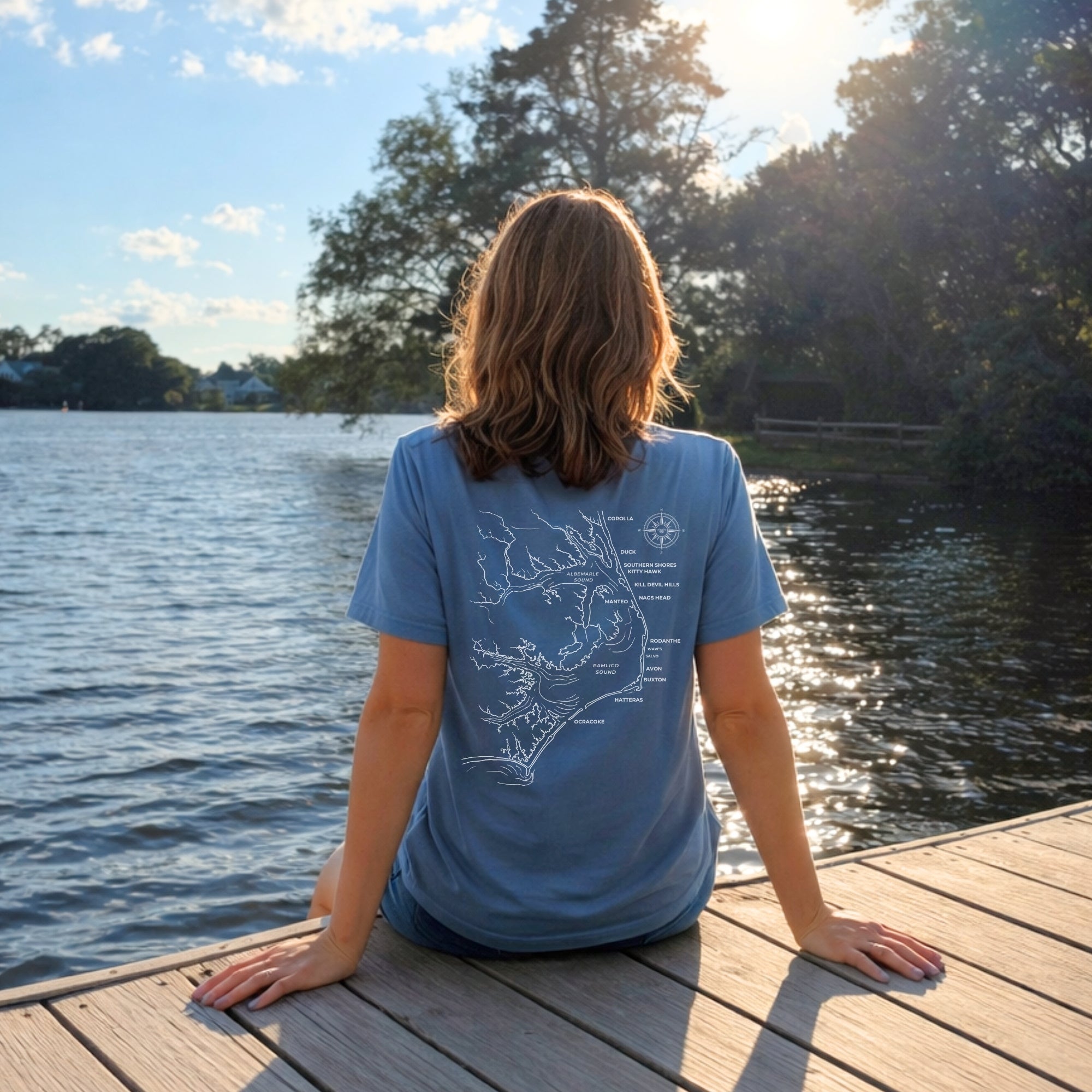 Outer Banks, NC Map Tee