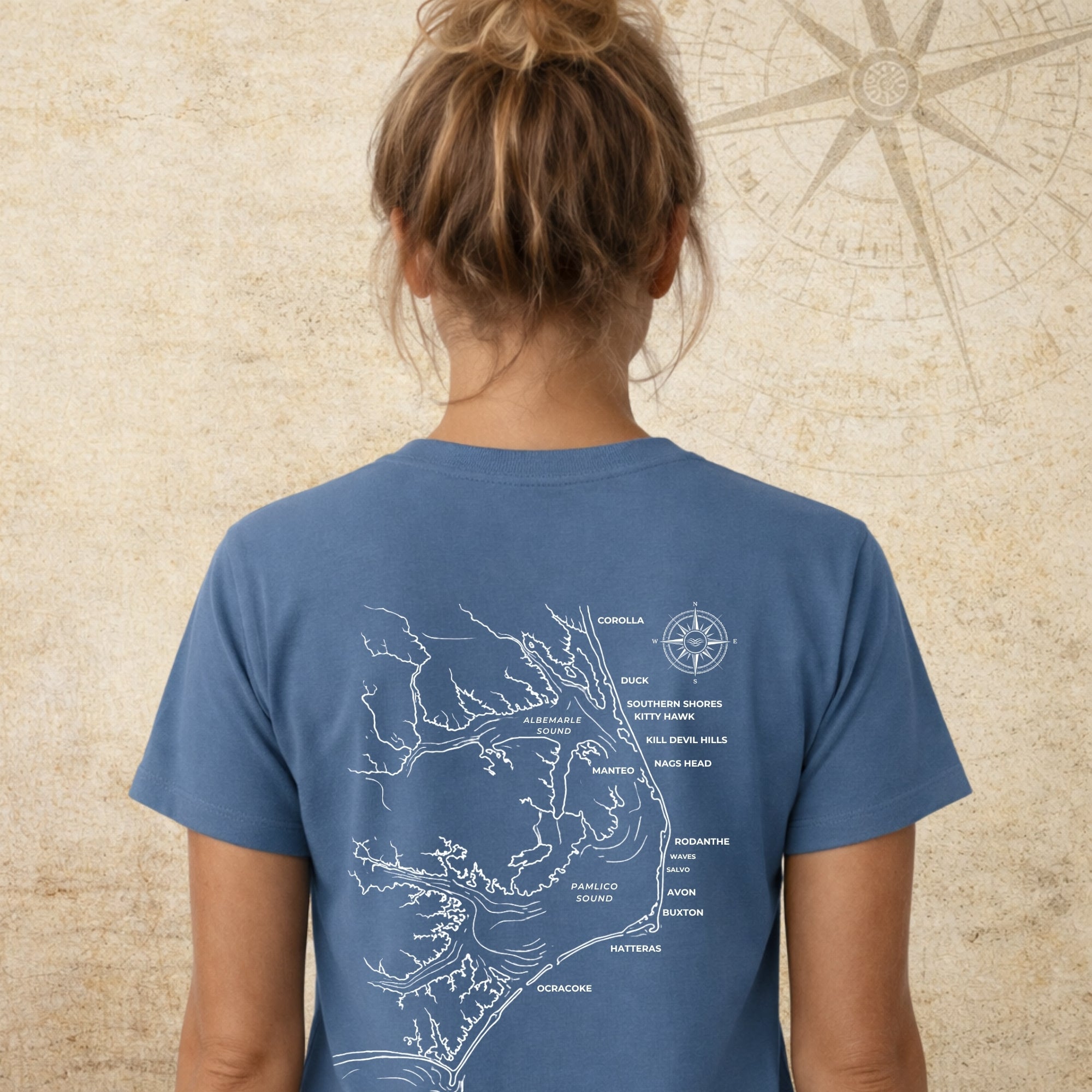Outer Banks, NC Map Tee