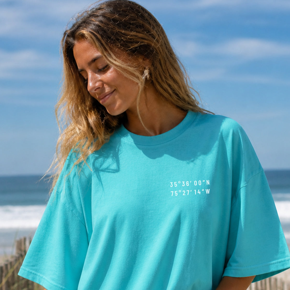 Long Beach Island, NJ Map Tee — Custom Coordinates