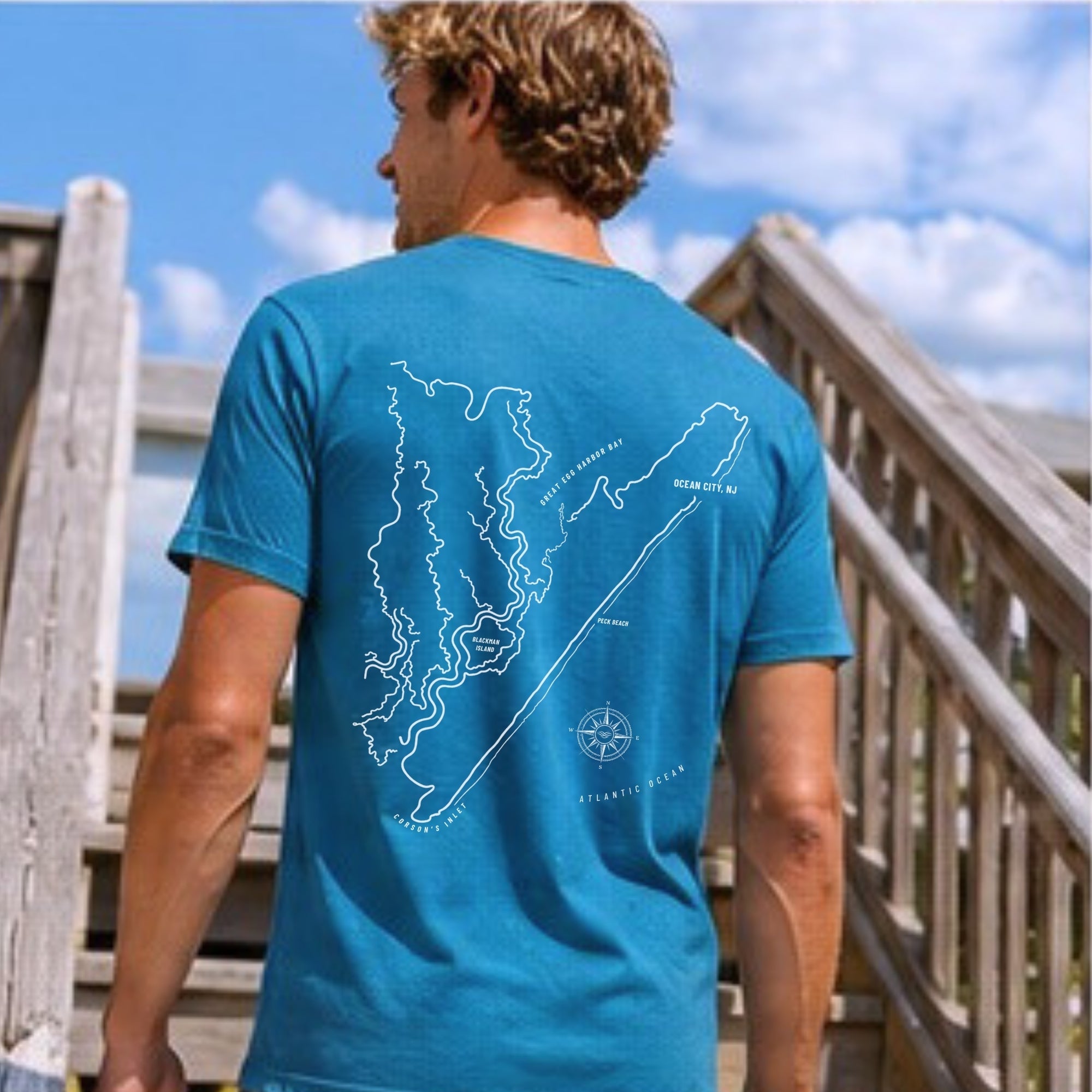 Ocean City, NJ Map Tee