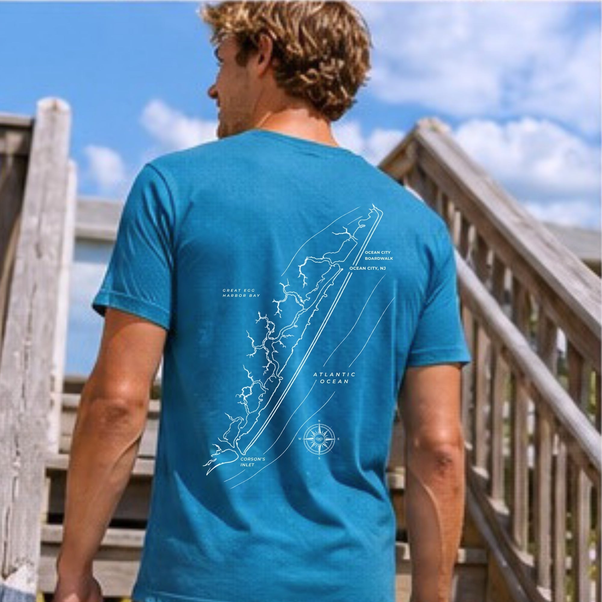 Ocean City, NJ Map Tee