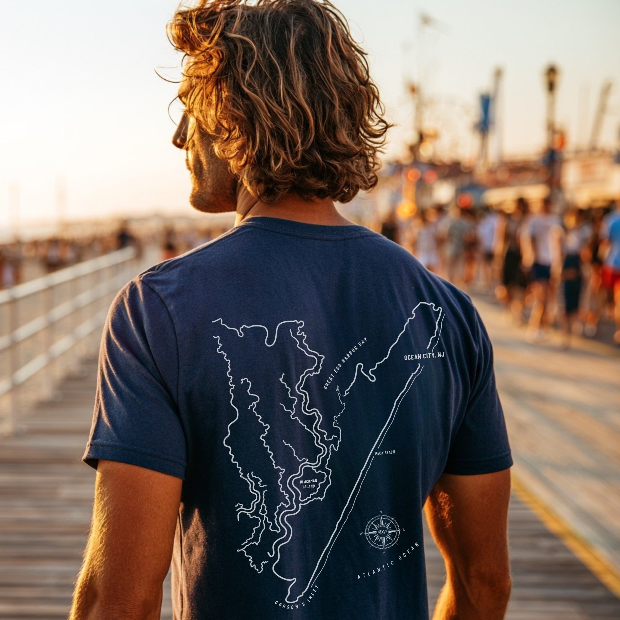 Ocean City, NJ Map Tee