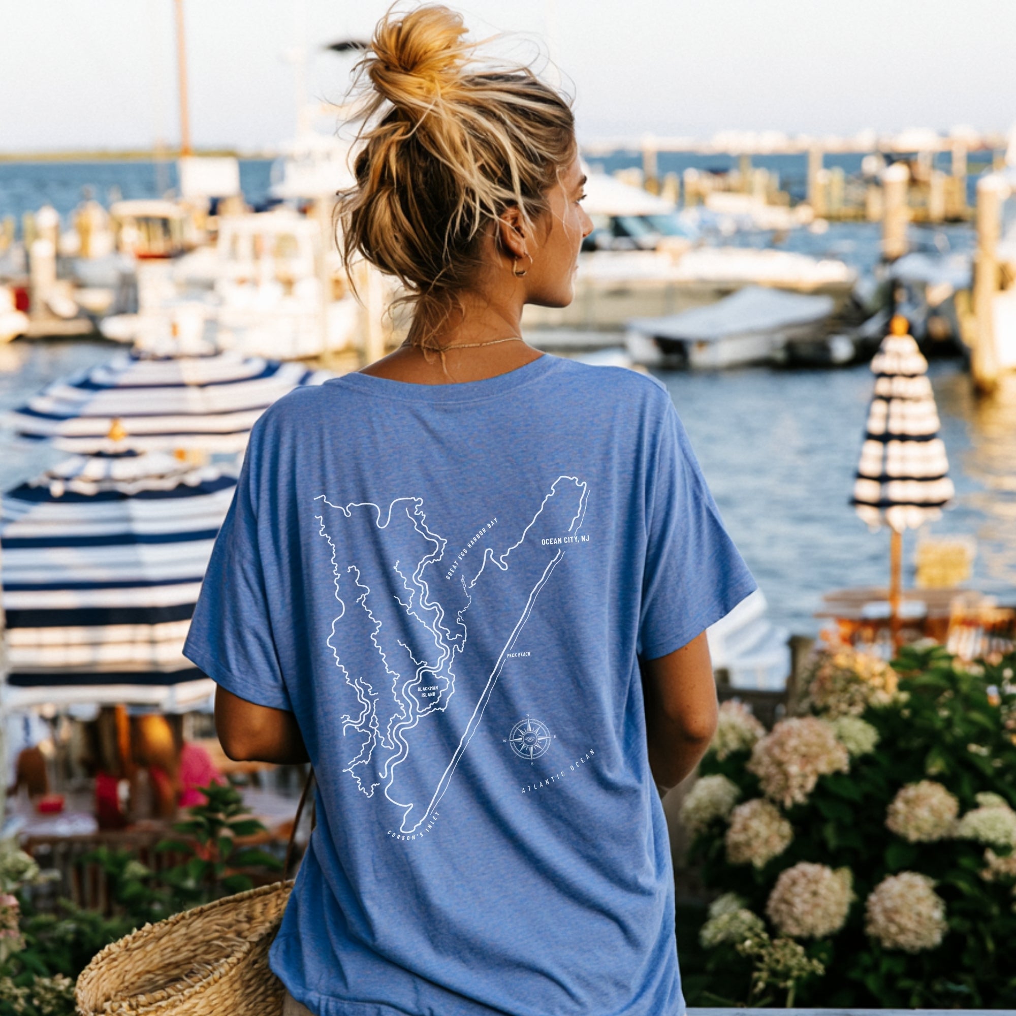 Ocean City, NJ Map Tee