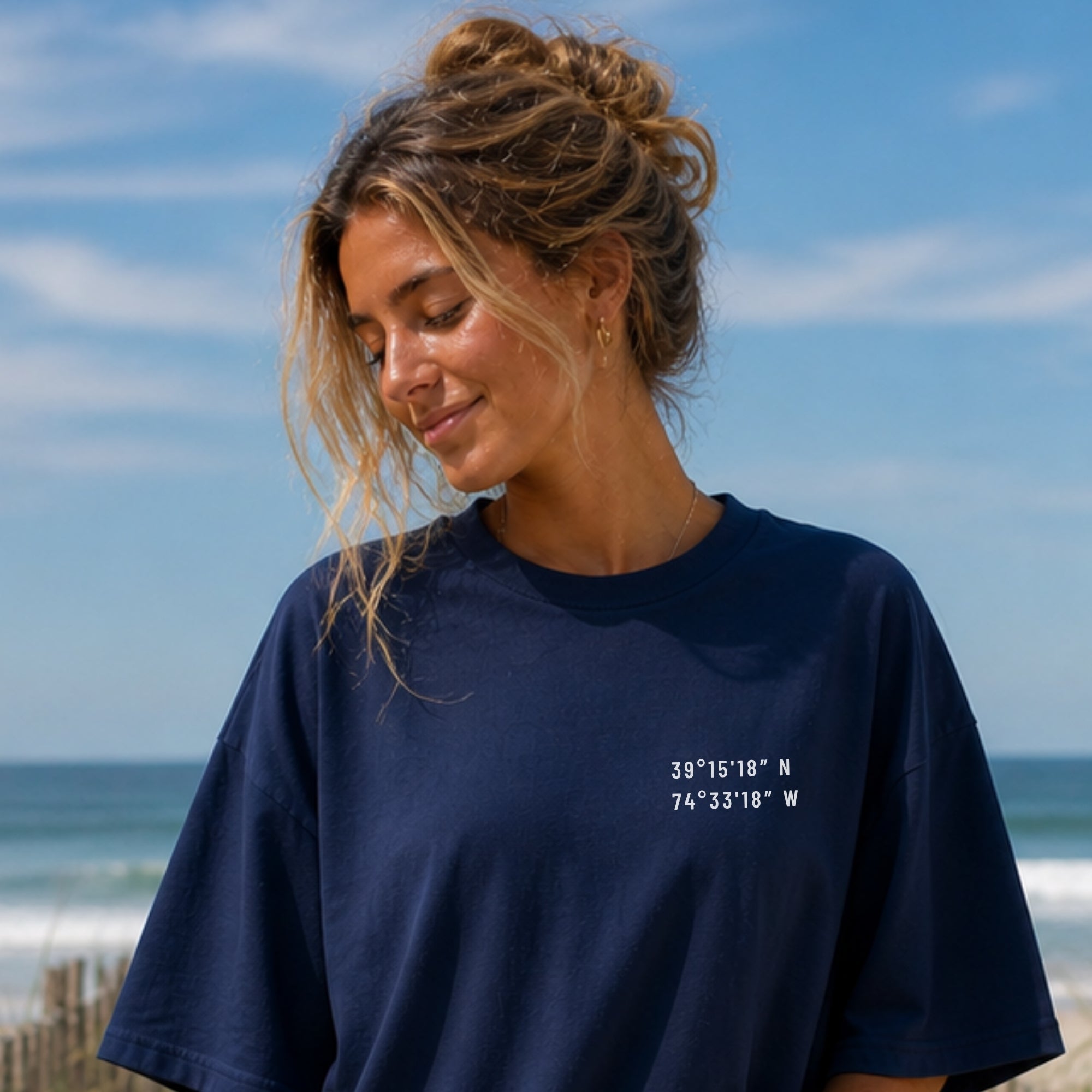 Ocean City, NJ Map Tee