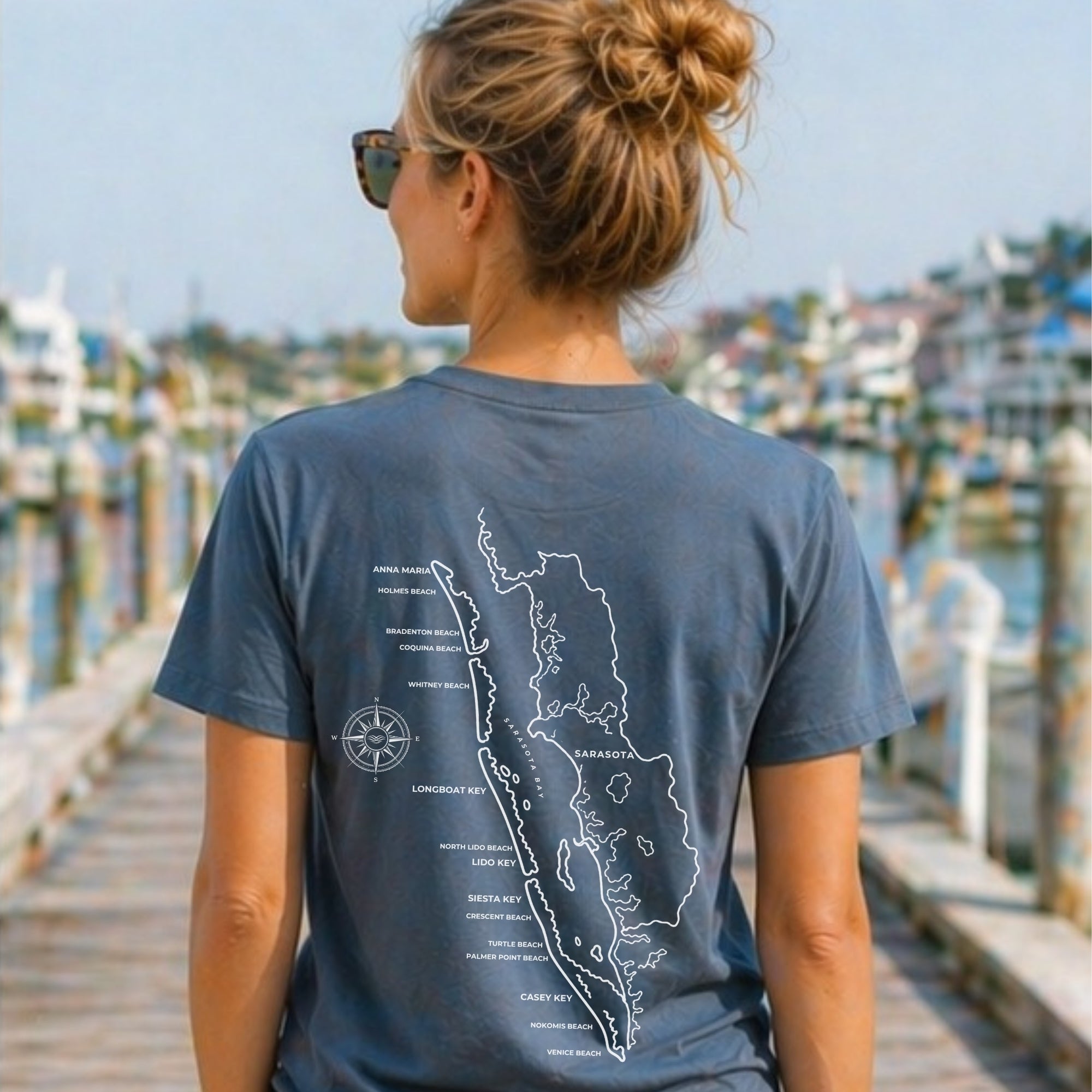 Sarasota Map Tee