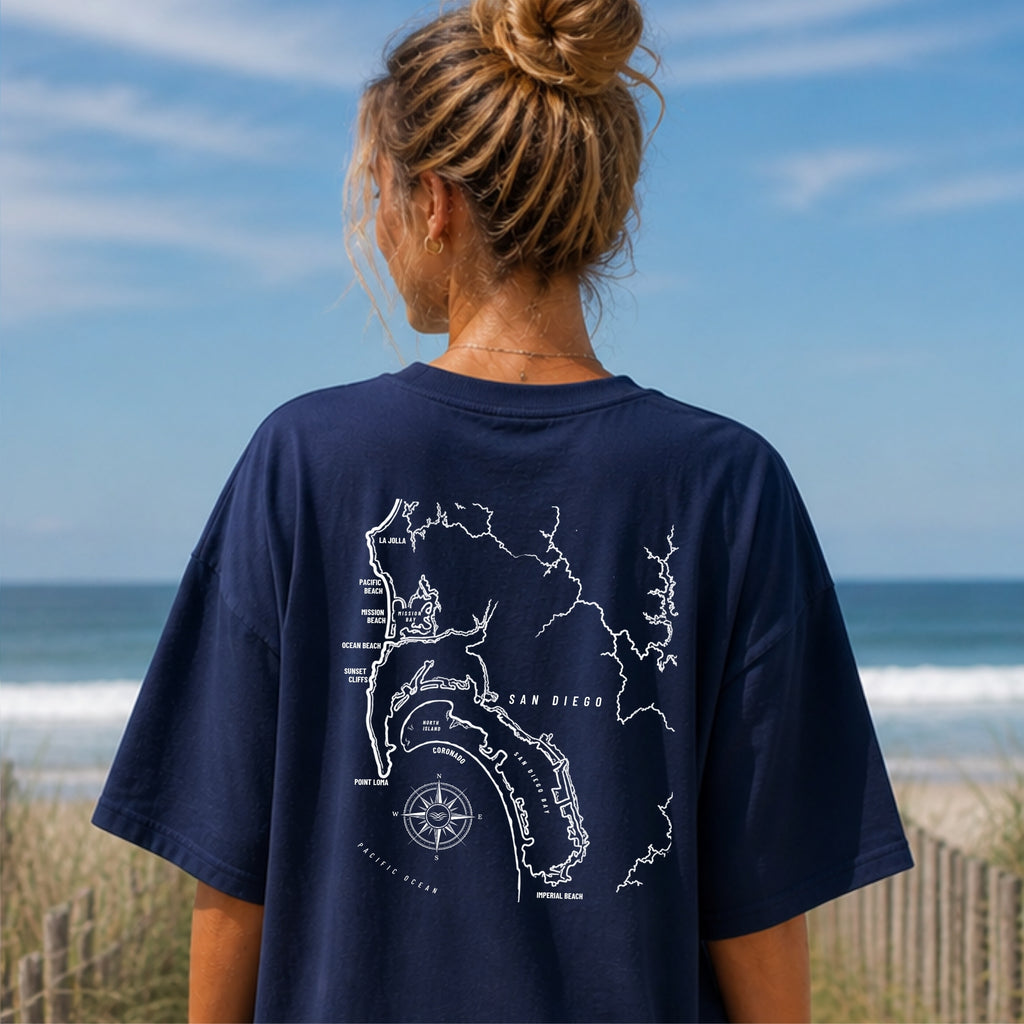 San Diego, CA Map Tee