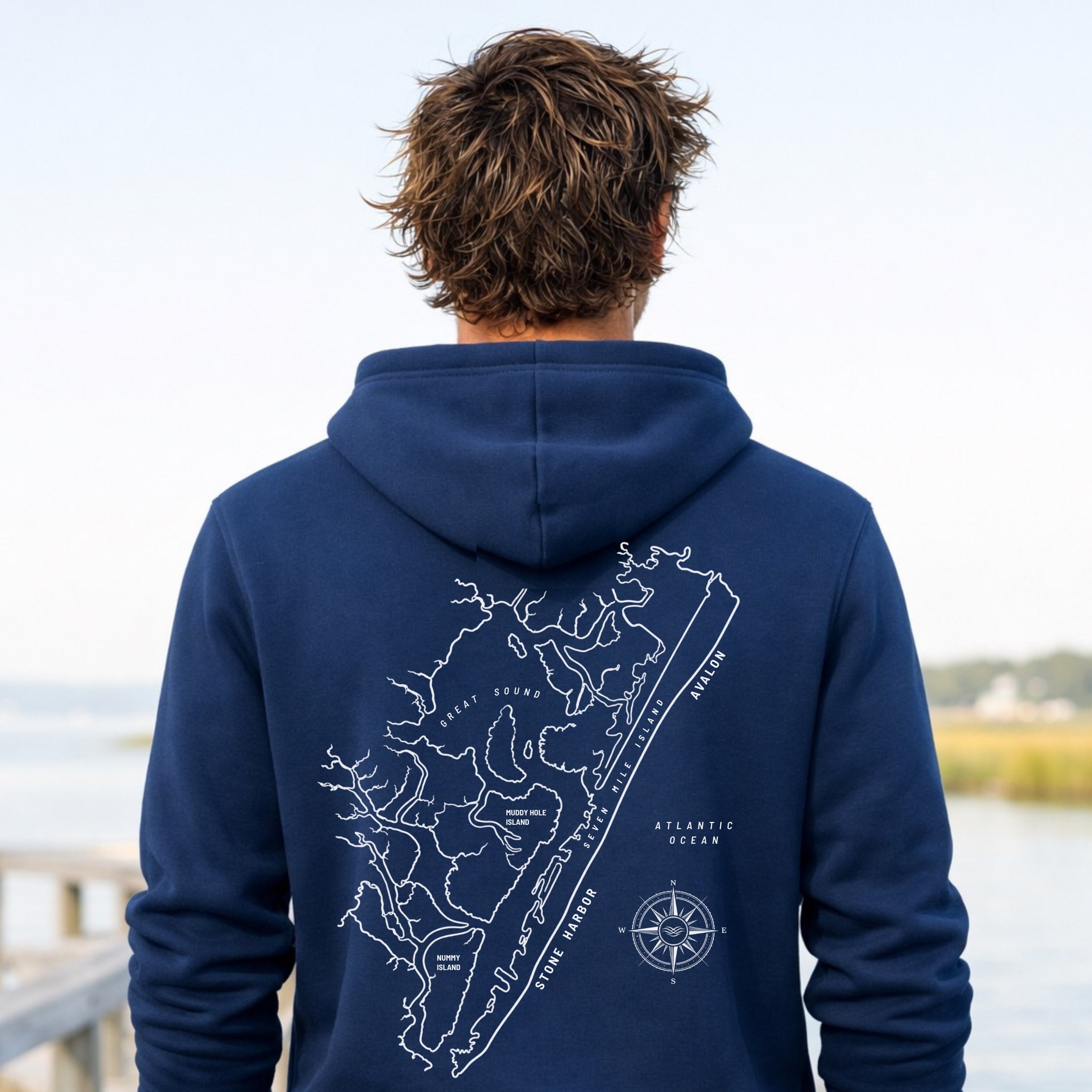 Stone Harbor | Avalon Map Hoodie (Seven Mile Island)