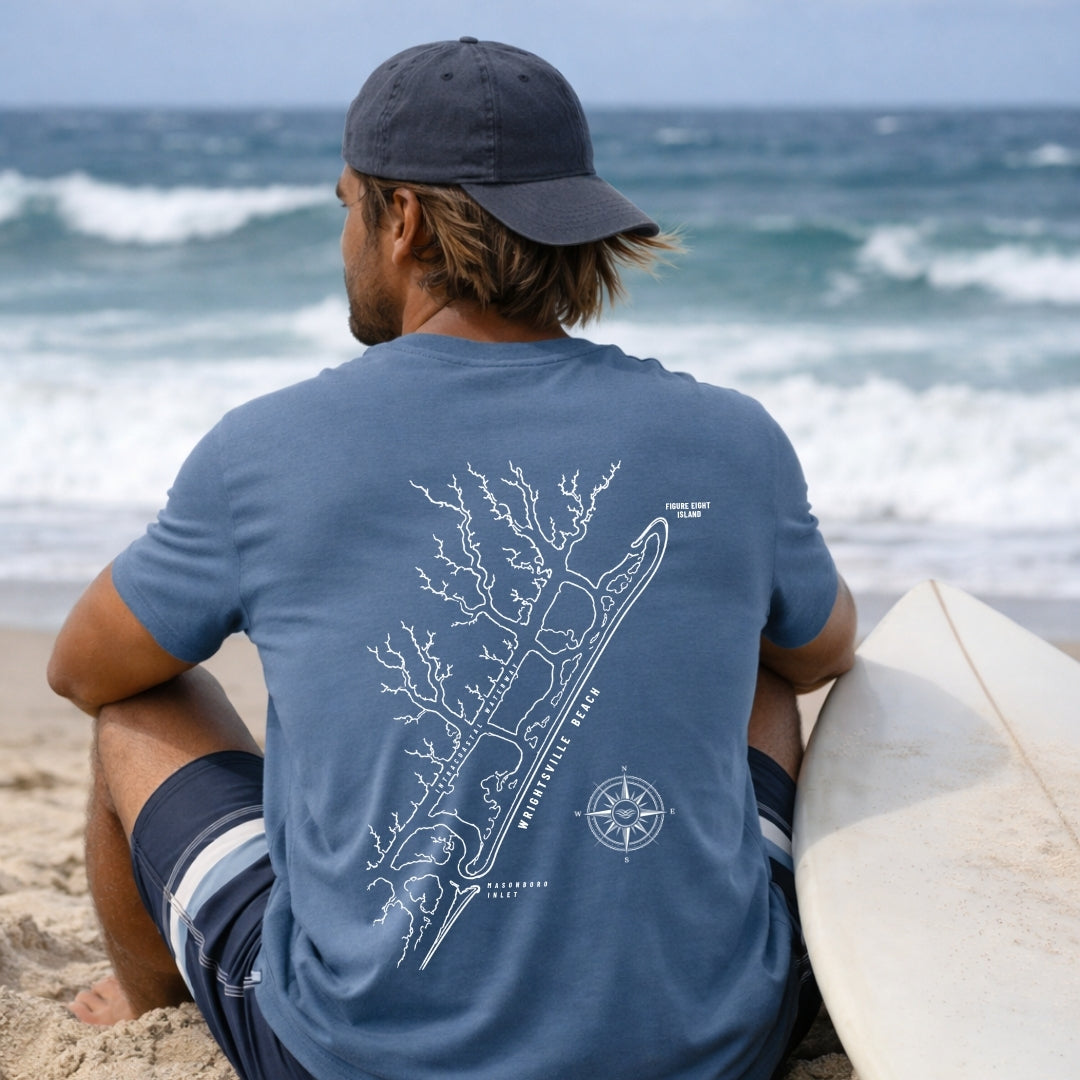 Wrightsville Beach, NC Map Tee