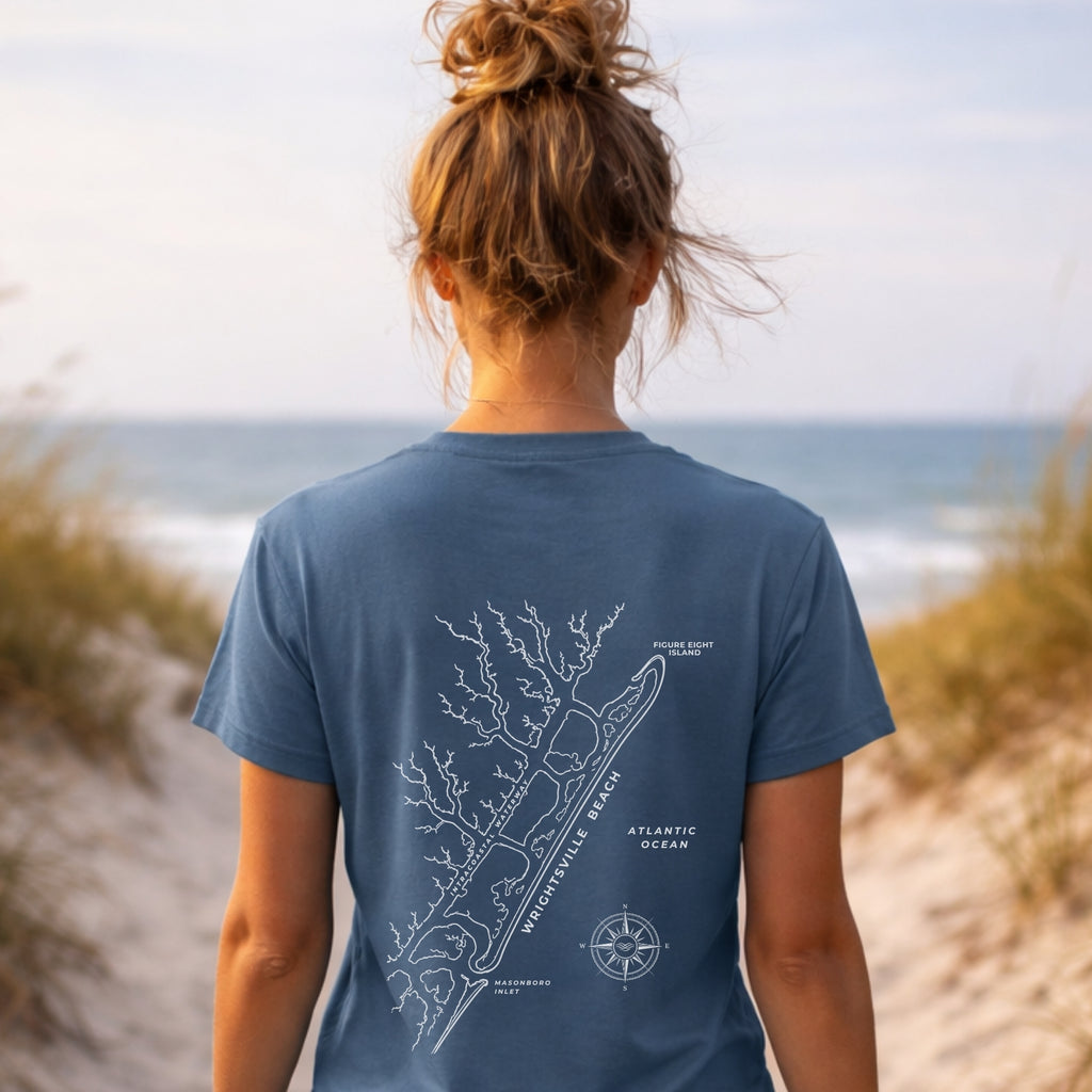 Wrightsville Beach Map Tee