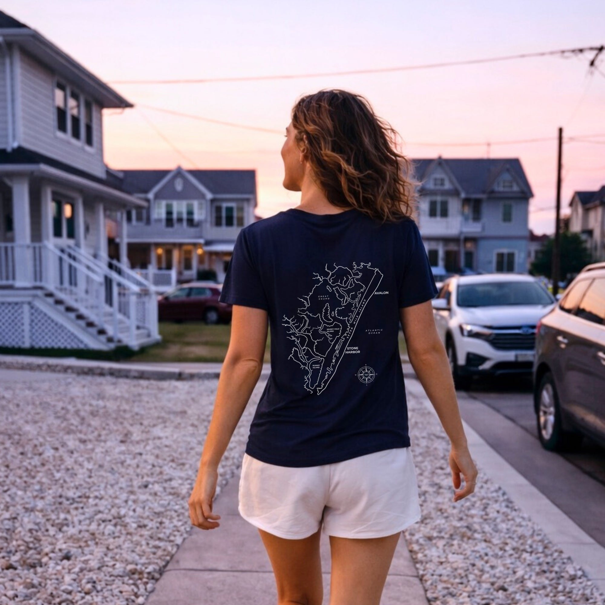 Stone Harbor, NJ Map Tee (Seven Mile Island – Avalon Included)