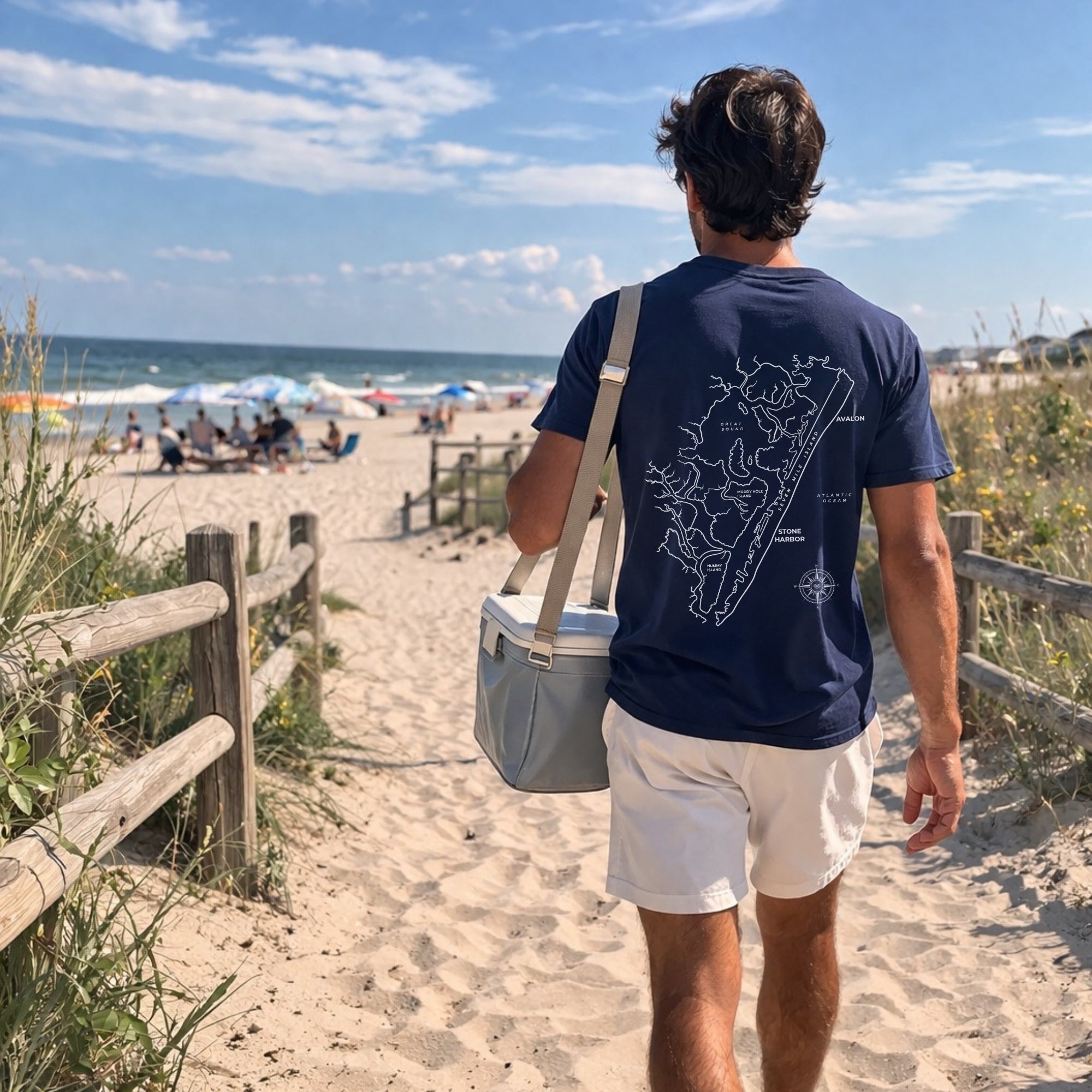 Stone Harbor, NJ Map Tee (Seven Mile Island – Avalon Included)