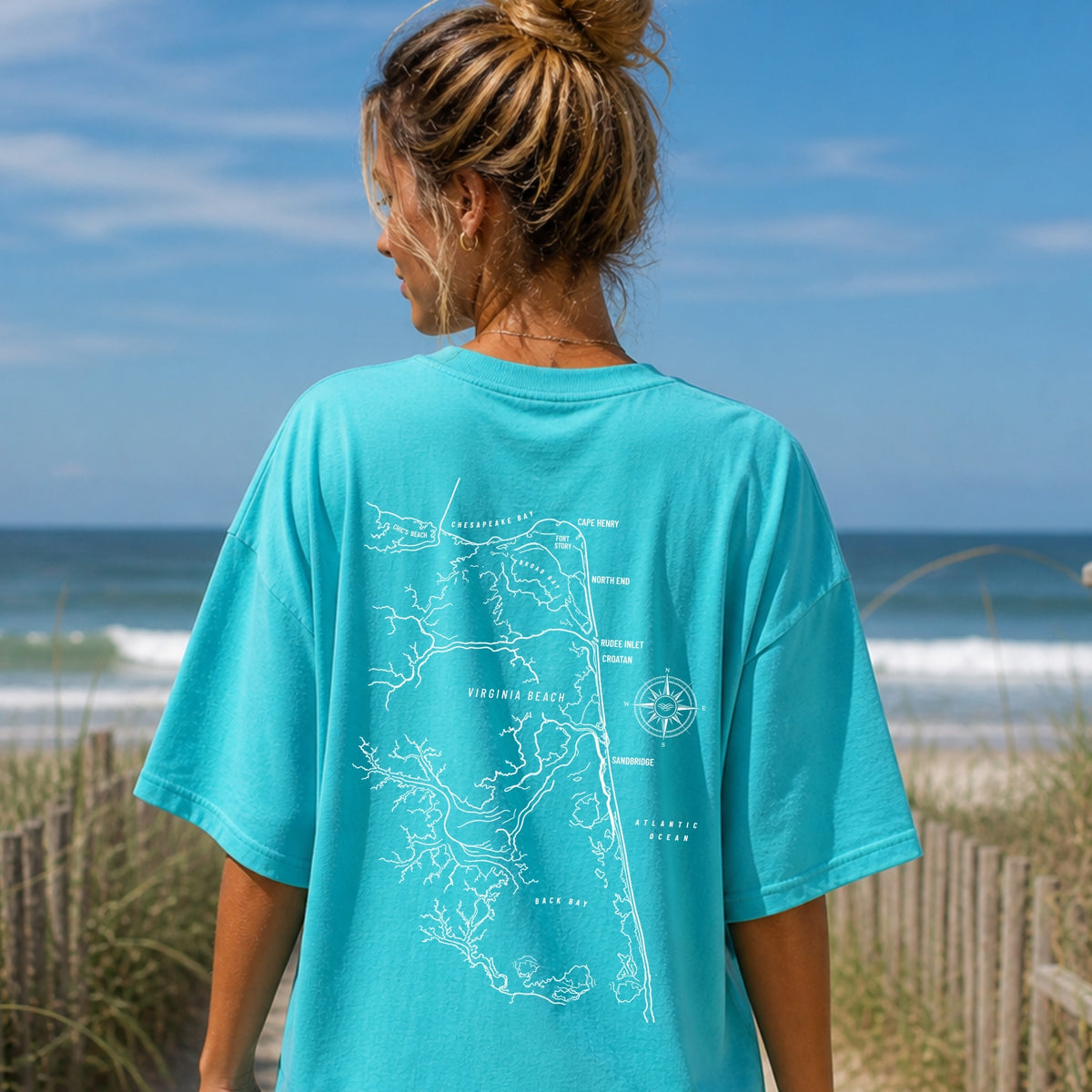 Virginia Beach, VA Map Tee