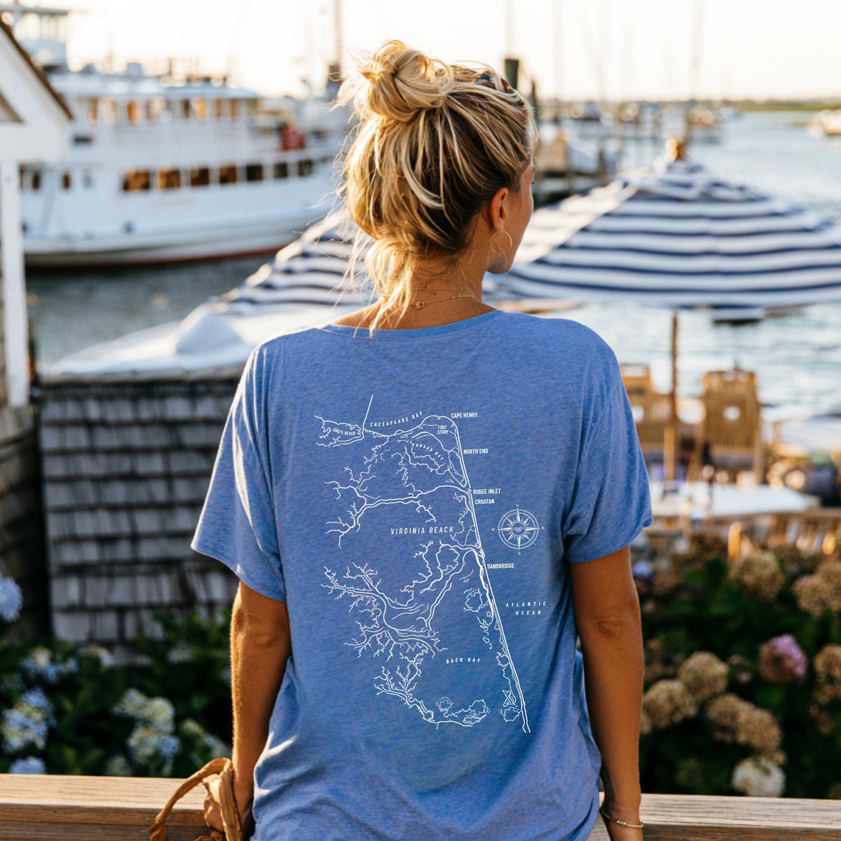 Virginia Beach, VA Map Tee