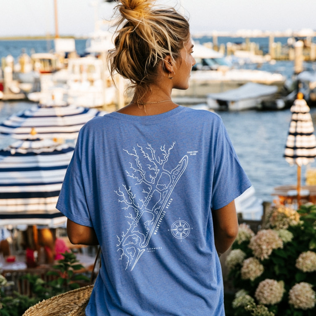 Wrightsville Beach, NC Map Tee