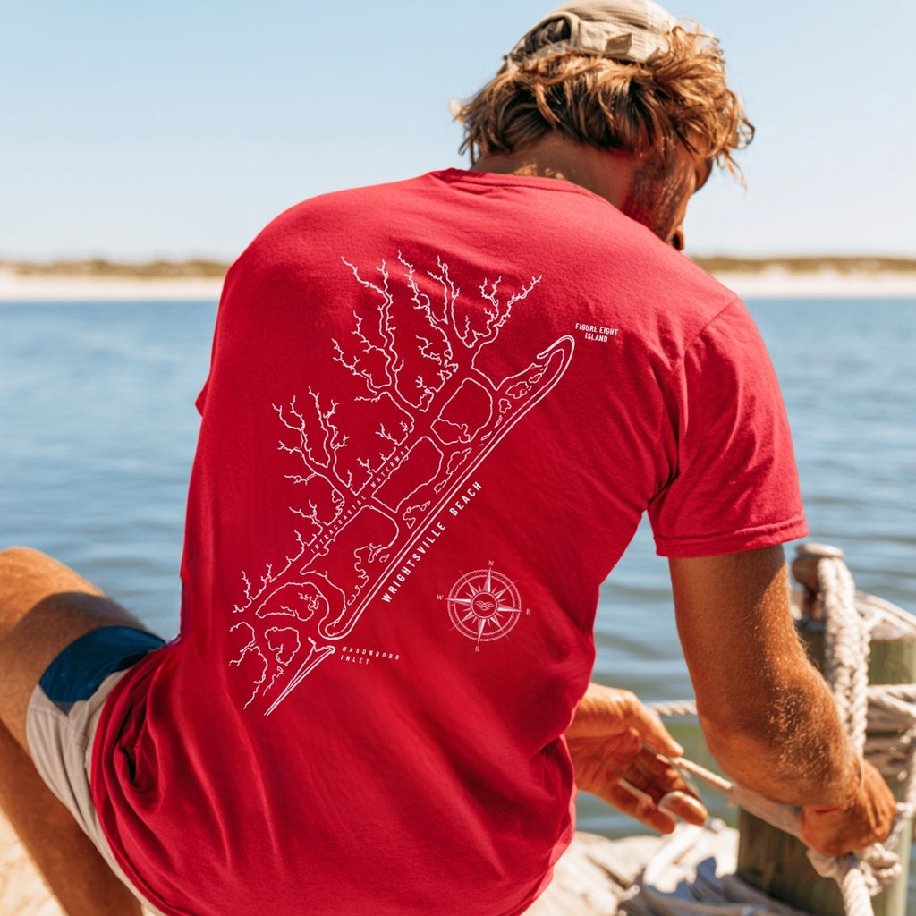 Wrightsville Beach, NC Map Tee