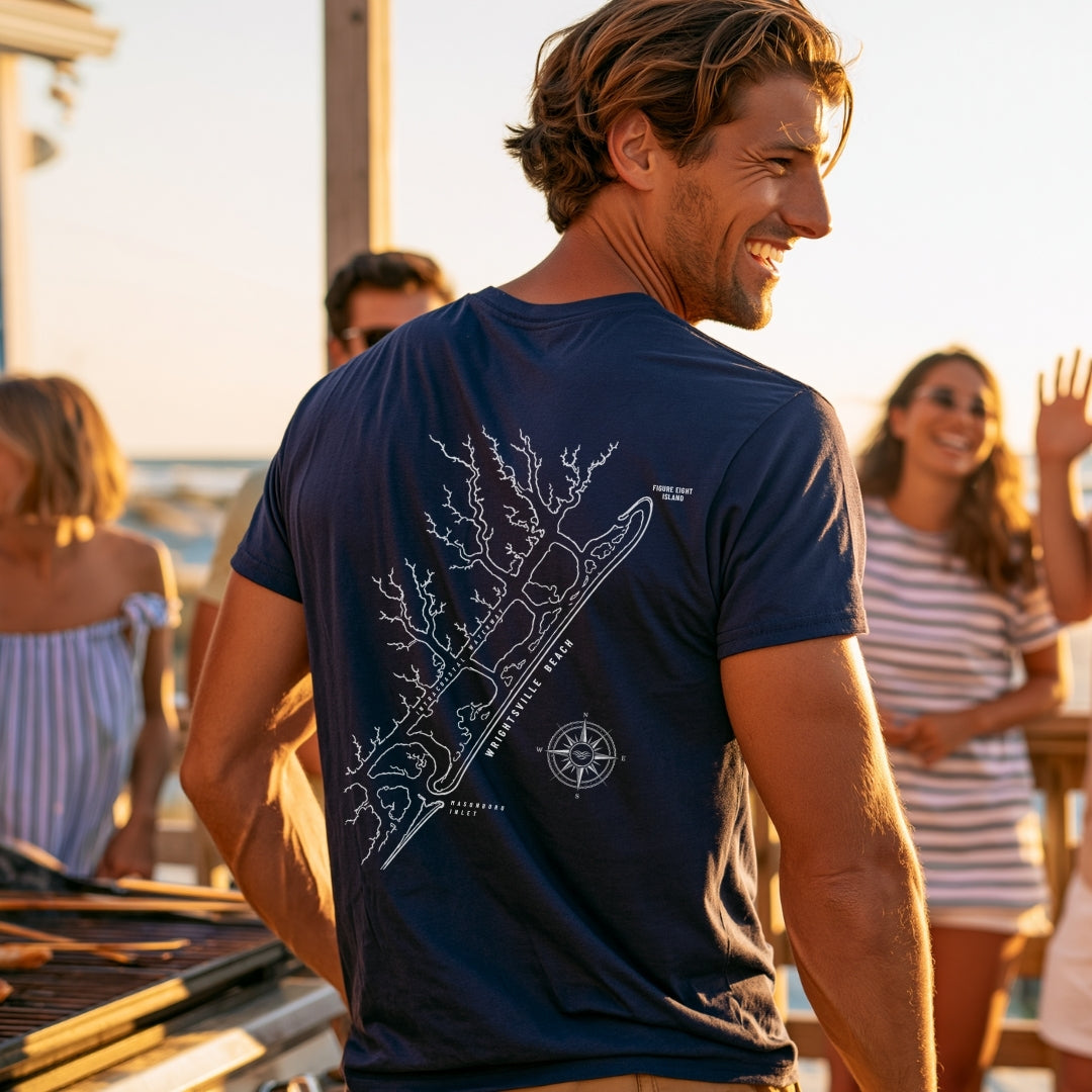 Wrightsville Beach, NC Map Tee