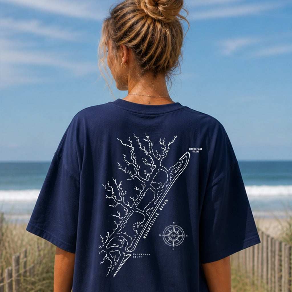 Wrightsville Beach, NC Map Tee