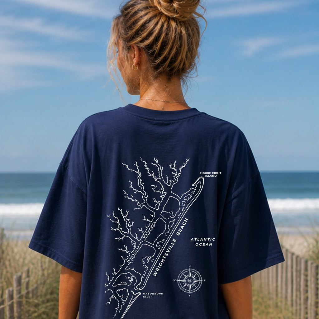 Wrightsville Beach Map Tee